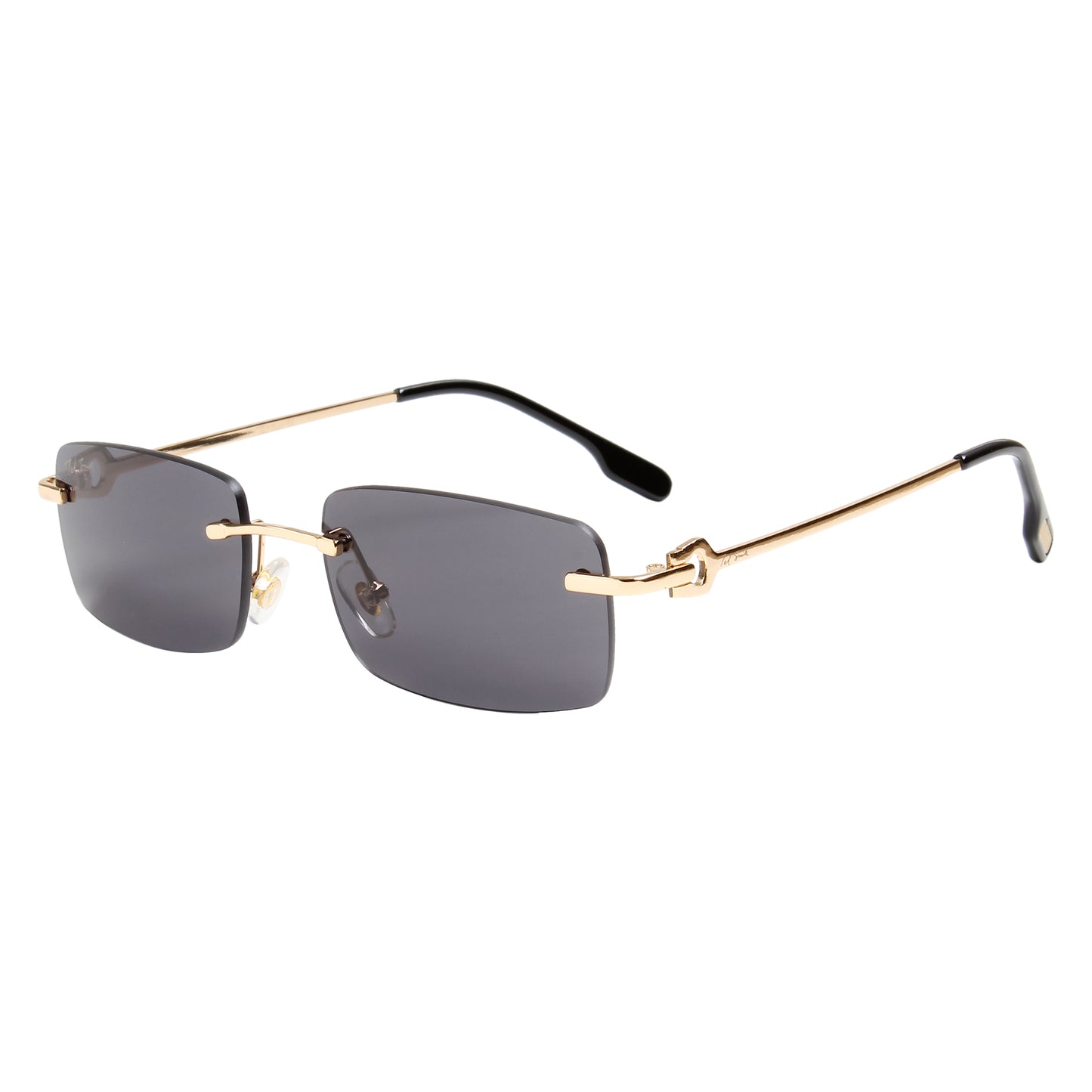 SOLITAIRE 3 UNISEX RECTANGLE METAL SUNGLASSES BY TED SMITH (IN 2 COLORS)