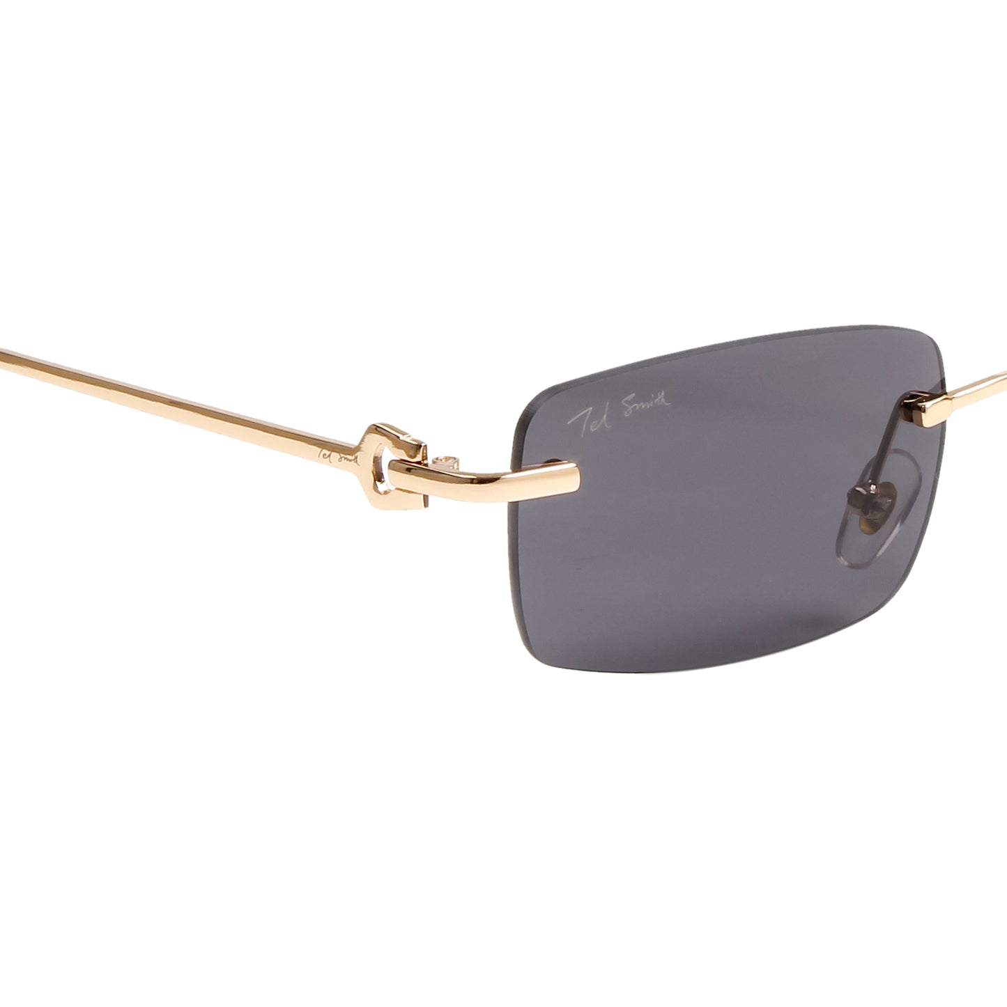 SOLITAIRE 3 UNISEX RECTANGLE METAL SUNGLASSES BY TED SMITH (IN 2 COLORS)