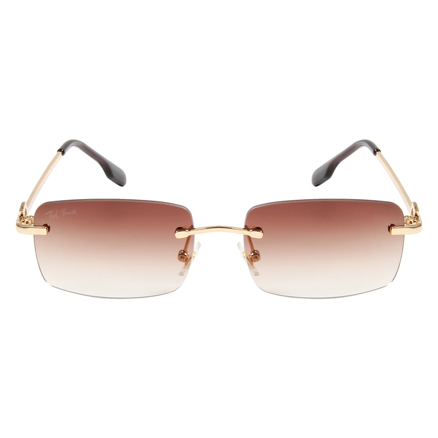 SOLITAIRE 3 UNISEX RECTANGLE METAL SUNGLASSES BY TED SMITH (IN 2 COLORS)
