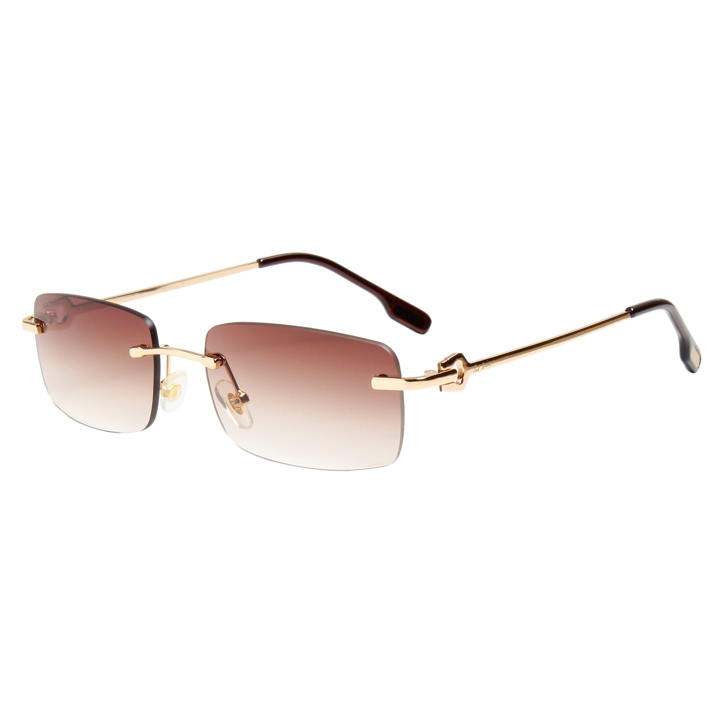 SOLITAIRE 3 UNISEX RECTANGLE METAL SUNGLASSES BY TED SMITH (IN 2 COLORS)