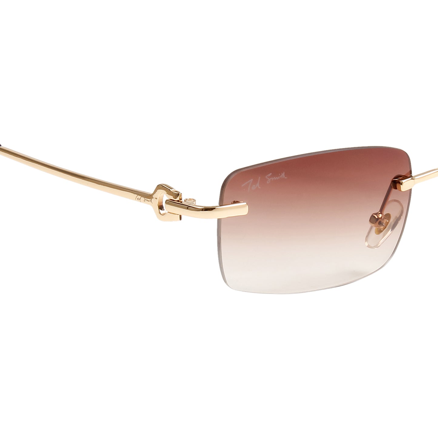 SOLITAIRE 3 UNISEX RECTANGLE METAL SUNGLASSES BY TED SMITH (IN 2 COLORS)