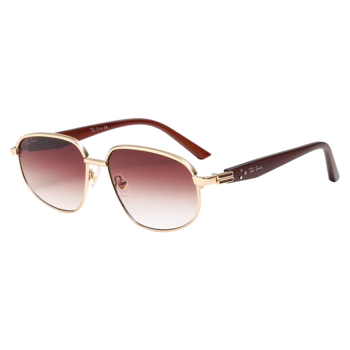 TREXY 2 UNISEX AVIATOR METAL SUNGLASSES BY TED SMITH (IN 4 COLORS)