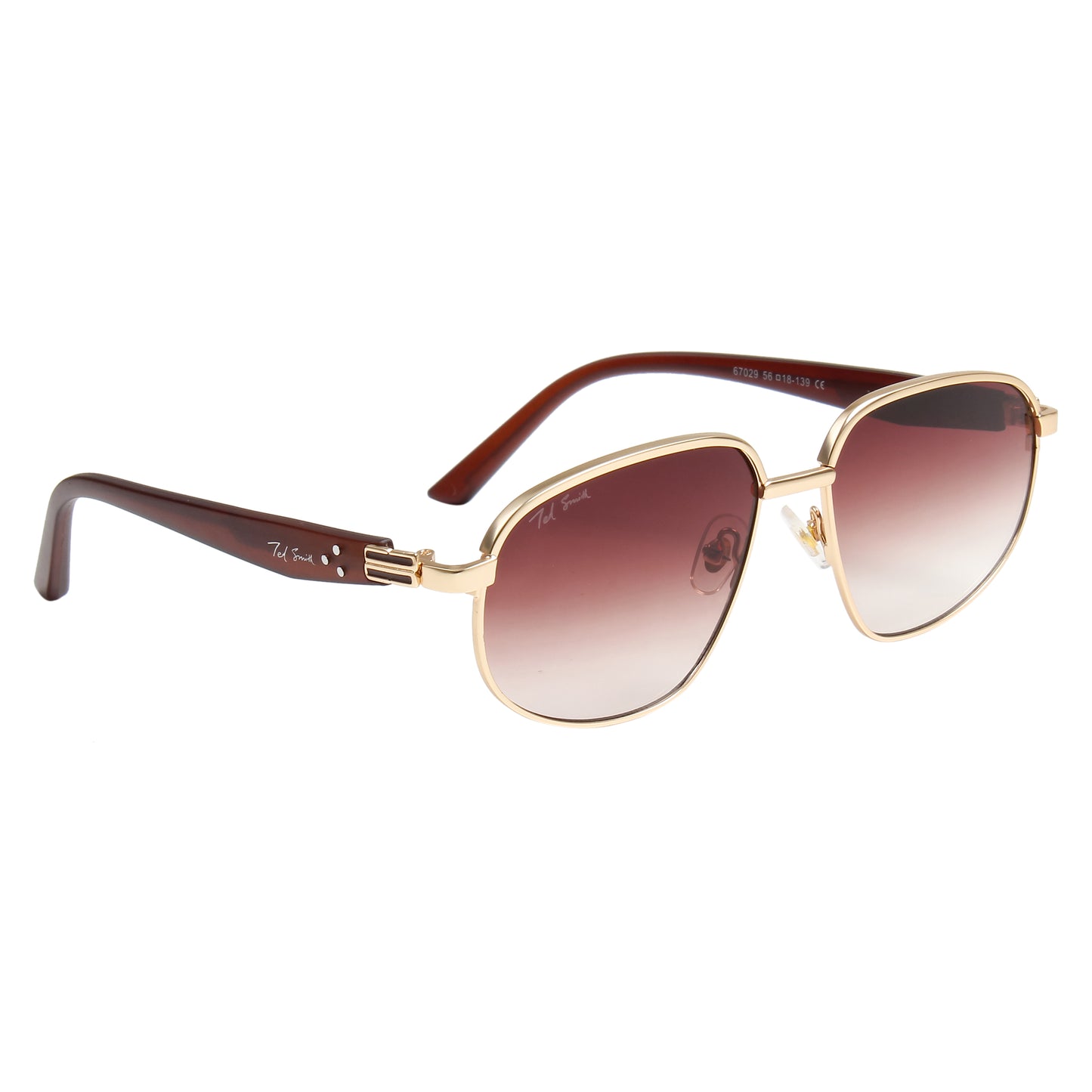 TREXY 2 UNISEX AVIATOR METAL SUNGLASSES BY TED SMITH (IN 4 COLORS)