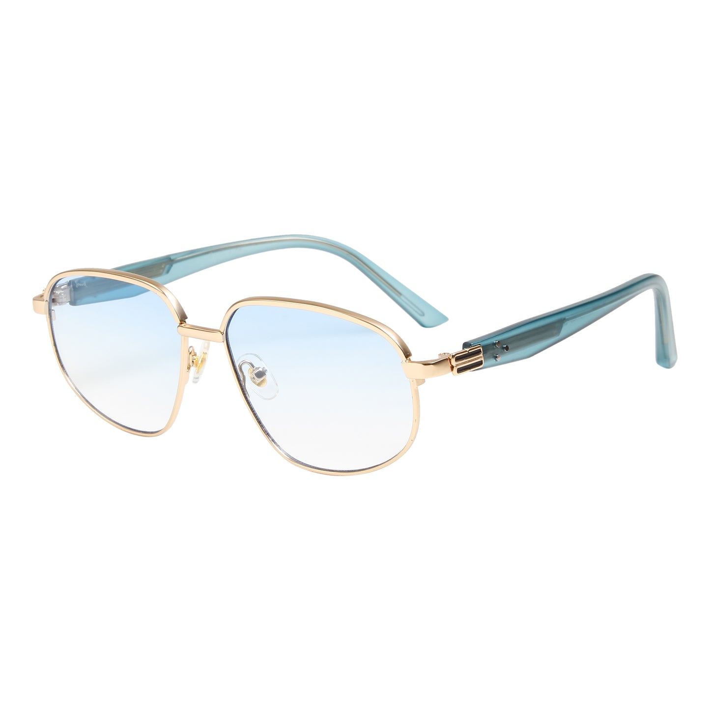 TREXY 2 UNISEX AVIATOR METAL SUNGLASSES BY TED SMITH (IN 4 COLORS)