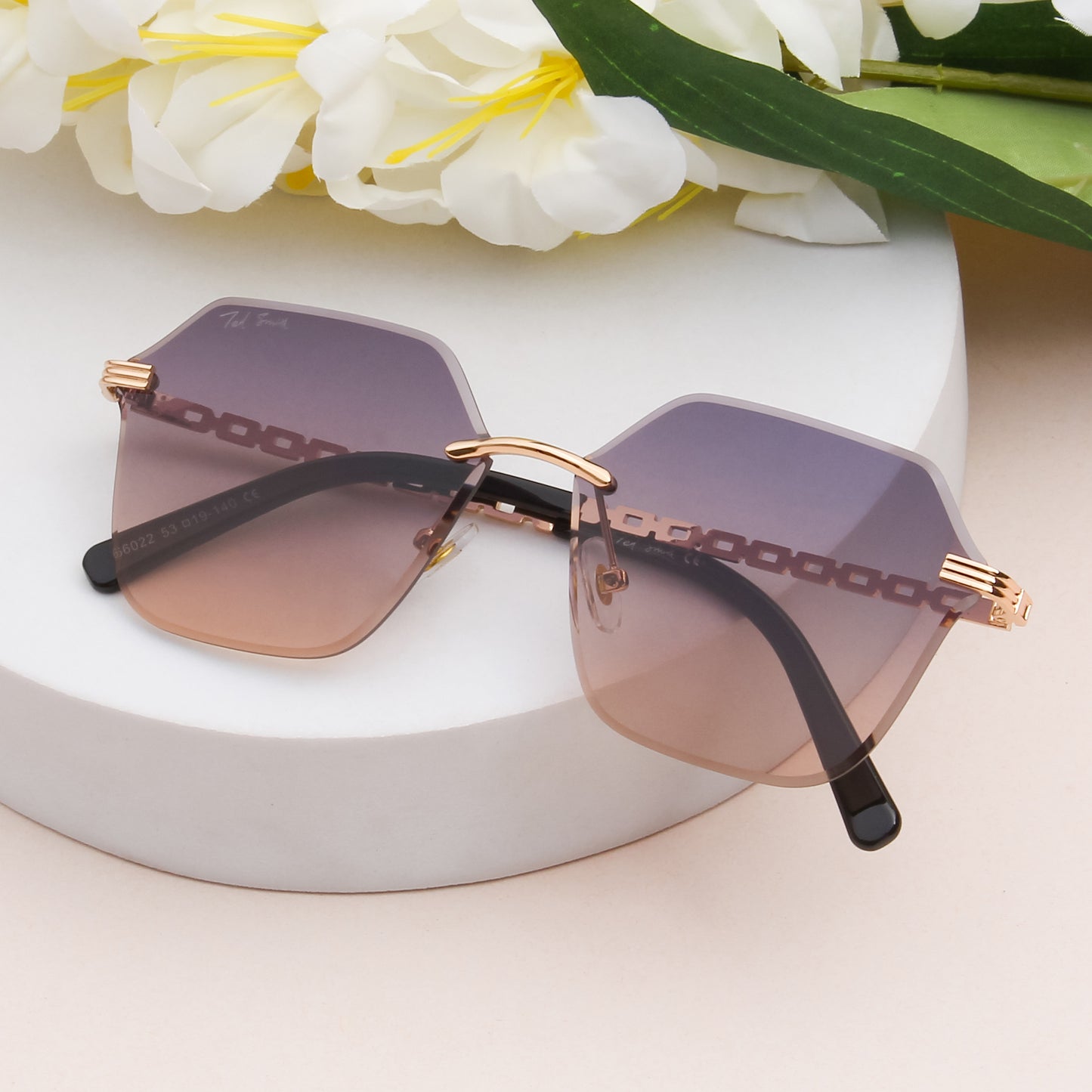 STELLA UNISEX SQUARE METAL SUNGLASSES BY TED SMITH (IN 3 COLORS)