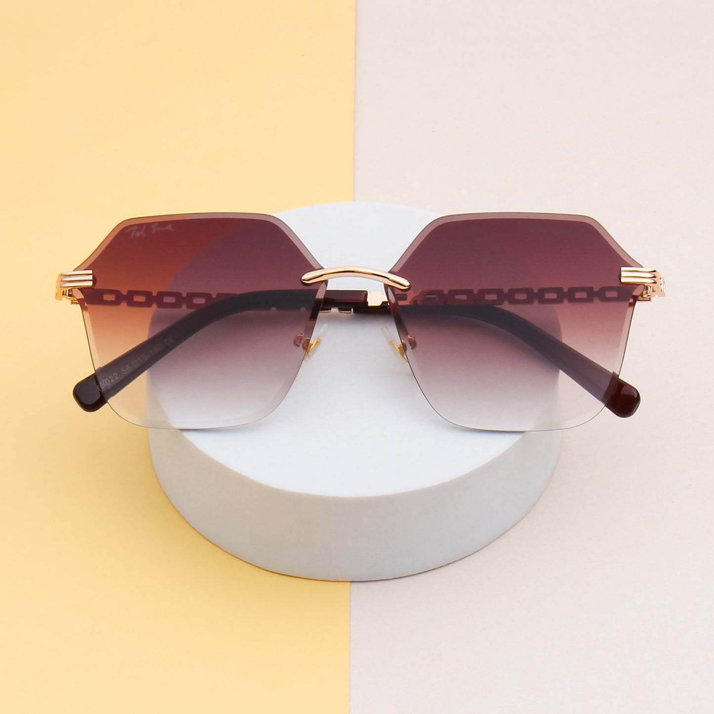 STELLA UNISEX SQUARE METAL SUNGLASSES BY TED SMITH (IN 3 COLORS)