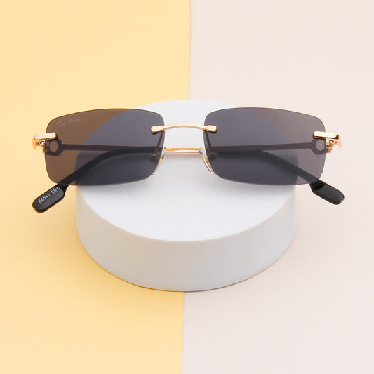 SOLITAIRE 3 UNISEX RECTANGLE METAL SUNGLASSES BY TED SMITH (IN 2 COLORS)