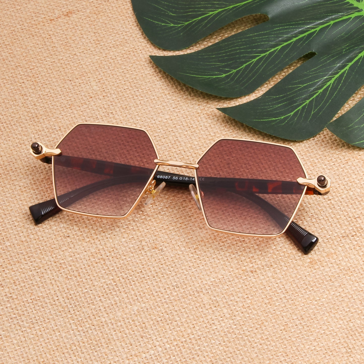 ADIE UNISEX HEXAGON METAL SUNGLASSES BY TED SMITH (IN 4 COLORS)