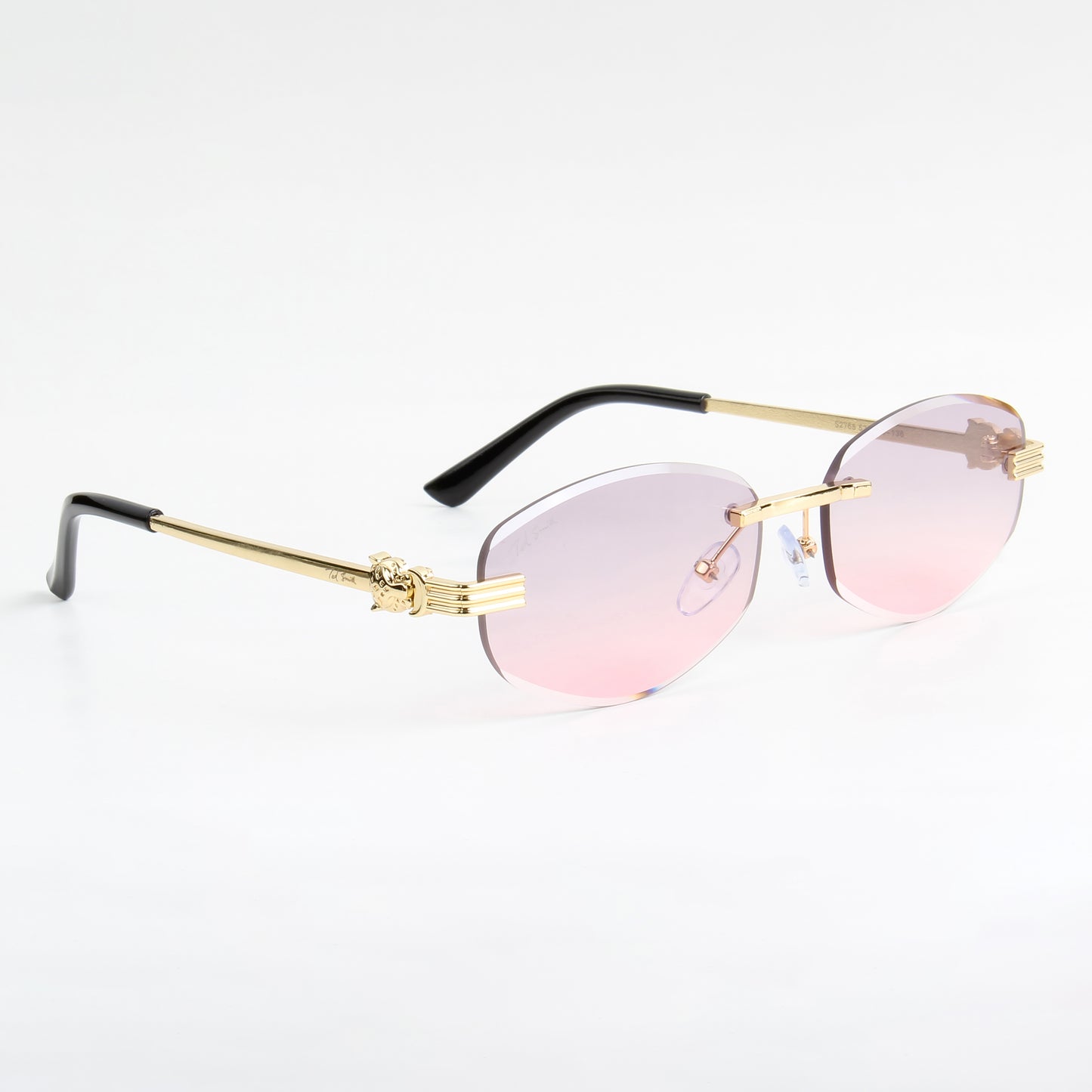 NOIR | DIAMOND CUT RIMLESS OVAL SUNGLASSES IN METAL (IN 3 COLOURS)