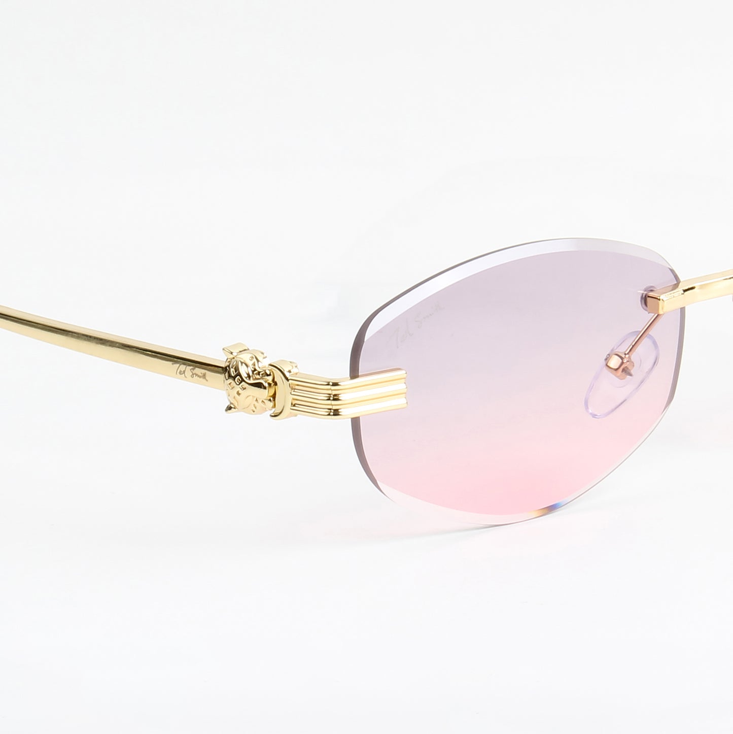 NOIR | DIAMOND CUT RIMLESS OVAL SUNGLASSES IN METAL (IN 3 COLOURS)