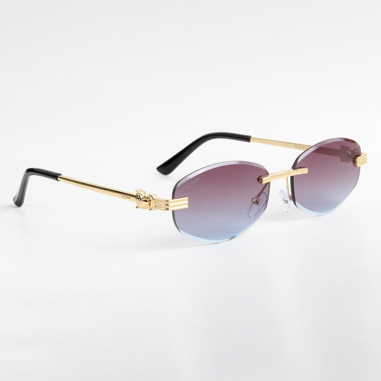 NOIR | DIAMOND CUT RIMLESS OVAL SUNGLASSES IN METAL (IN 3 COLOURS)