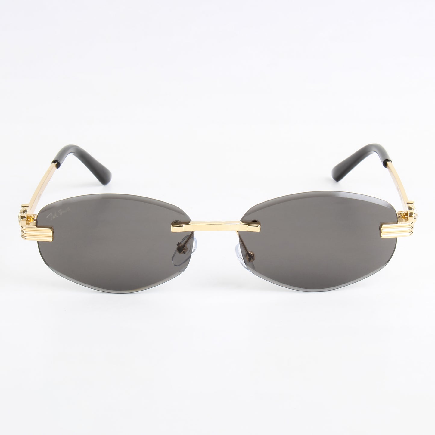 NOIR | DIAMOND CUT RIMLESS OVAL SUNGLASSES IN METAL (IN 3 COLOURS)