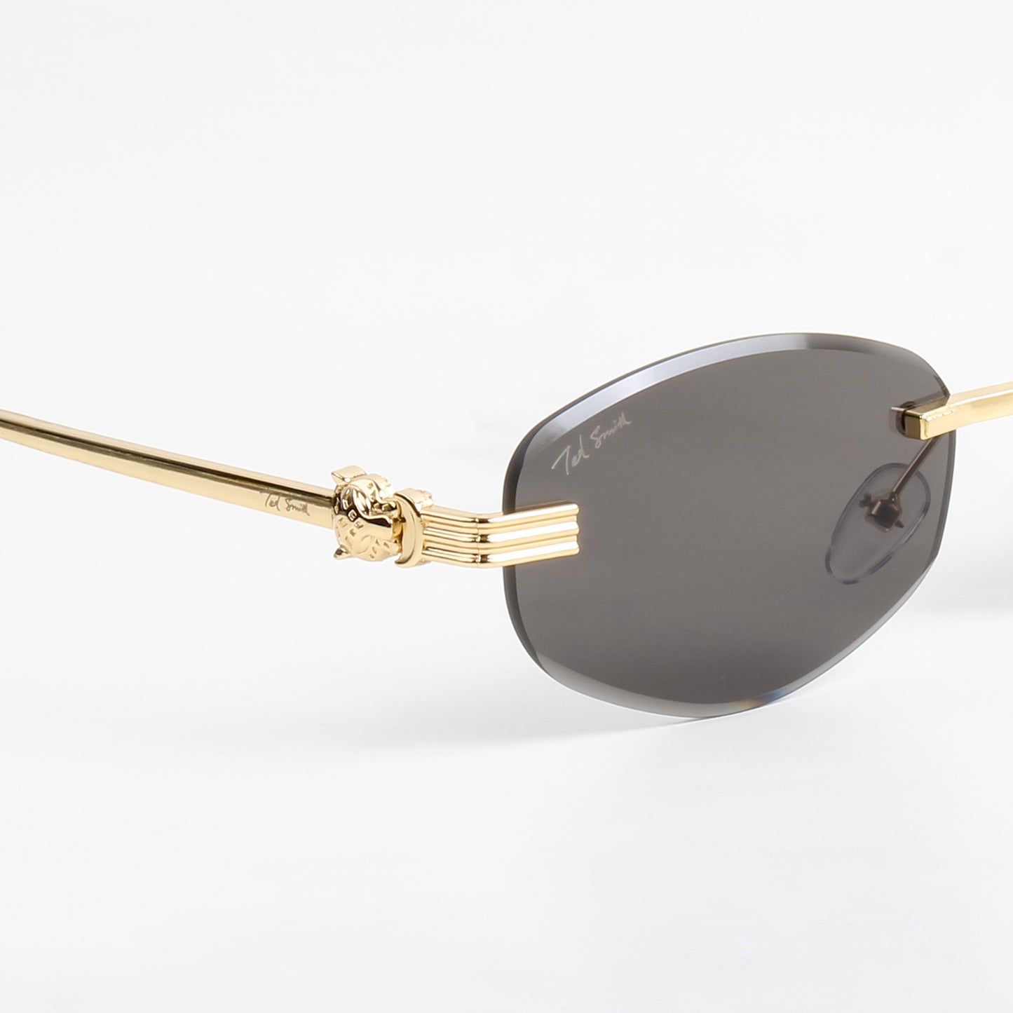 NOIR | DIAMOND CUT RIMLESS OVAL SUNGLASSES IN METAL (IN 3 COLOURS)