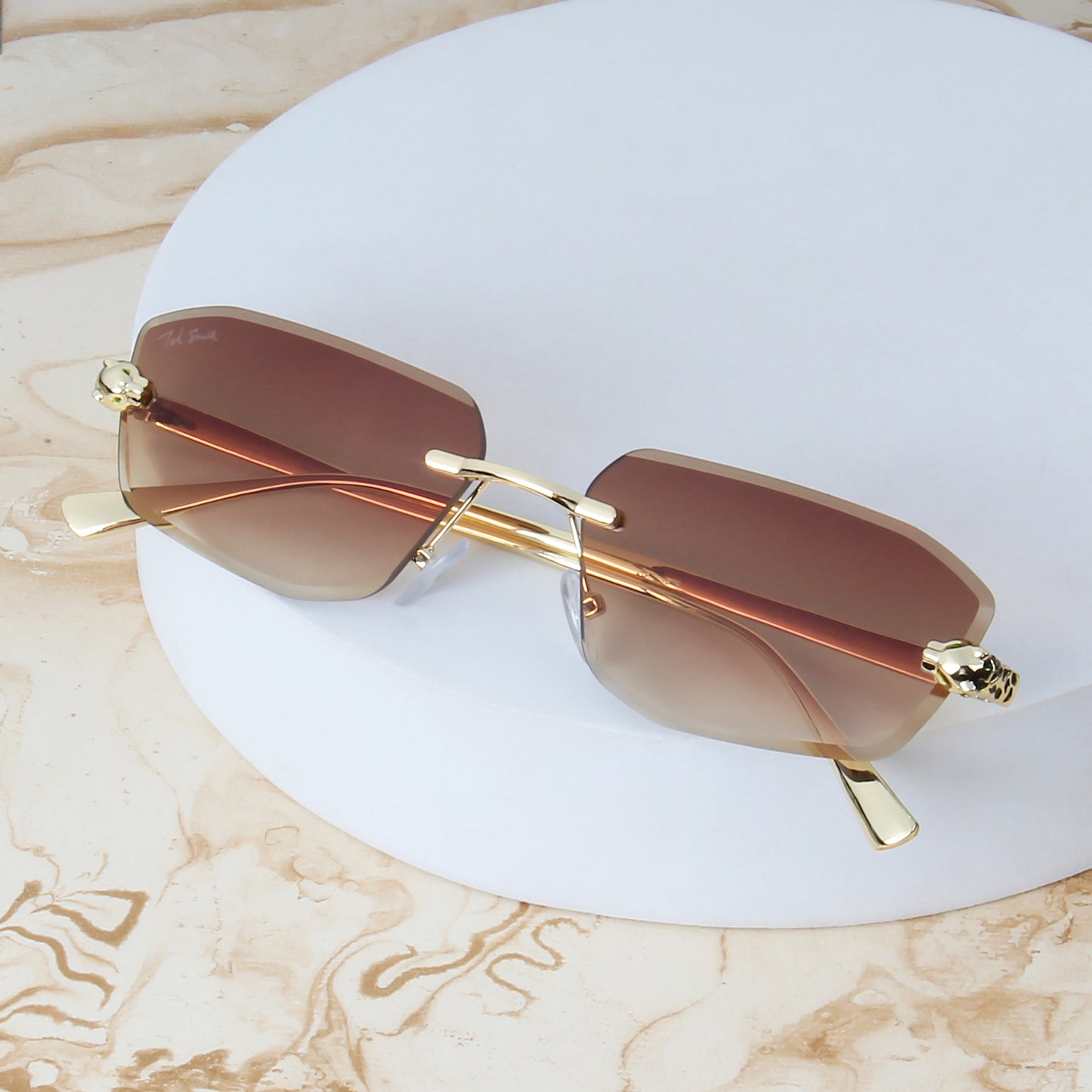 VALENCIA | DIAMOND CUT RIMLESS SUNGLASSES IN METAL (IN 4 COLOURS)