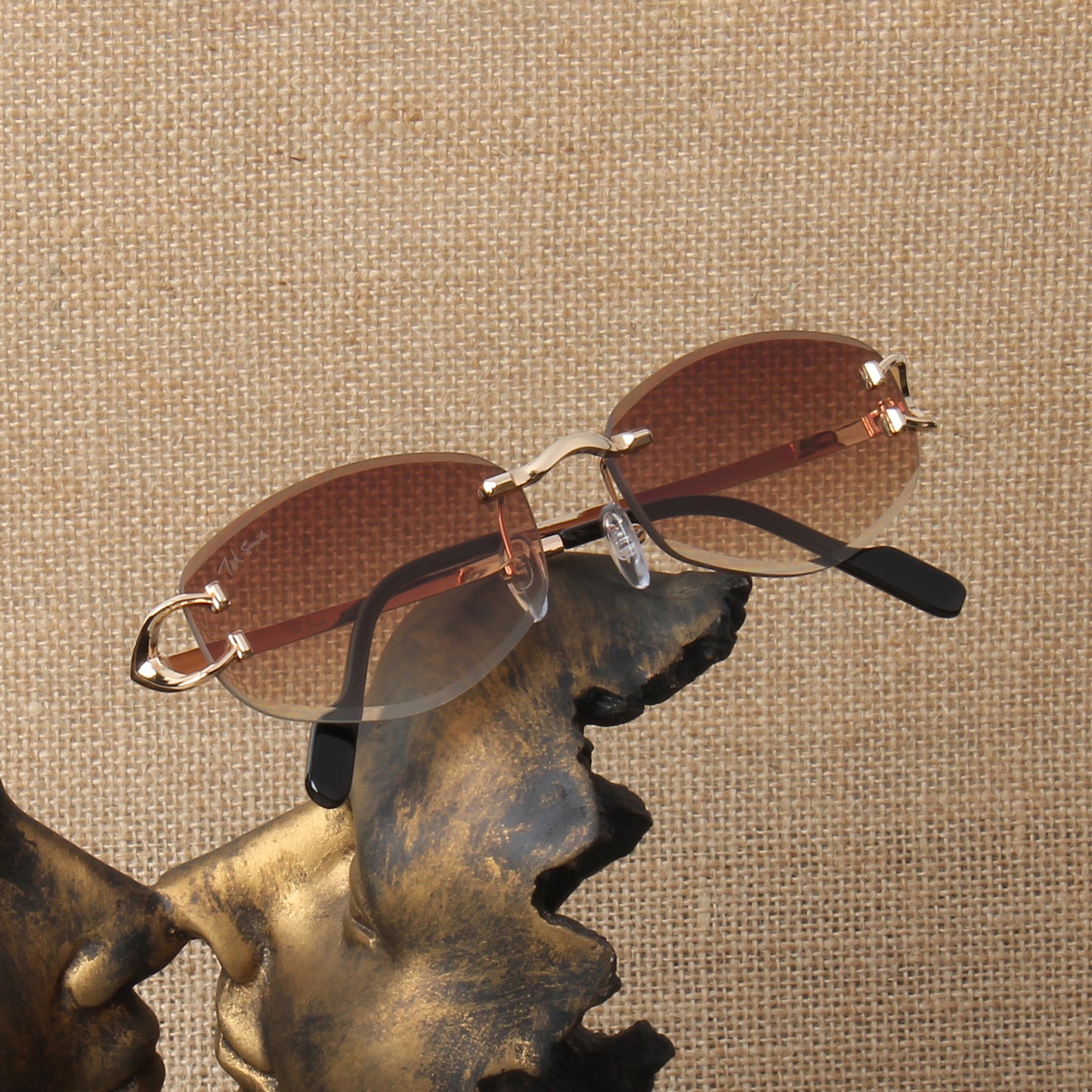 MONACO | RIMLESS OVAL SUNGLASSES IN METAL (IN 3 COLOURS)