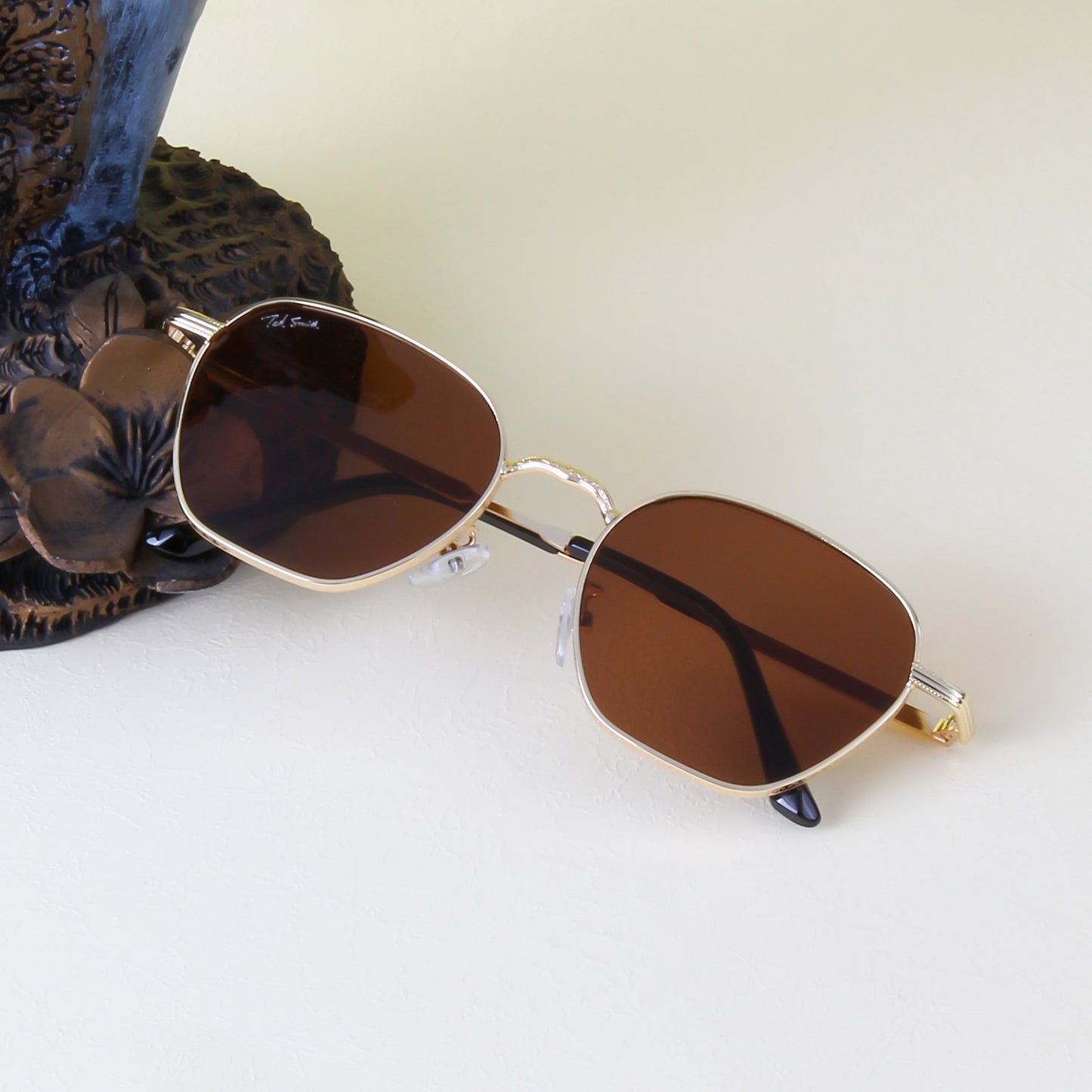 SANTOS | ROUNDED SQUARE SUNGLASSES IN METAL (IN 4 COLOURS)