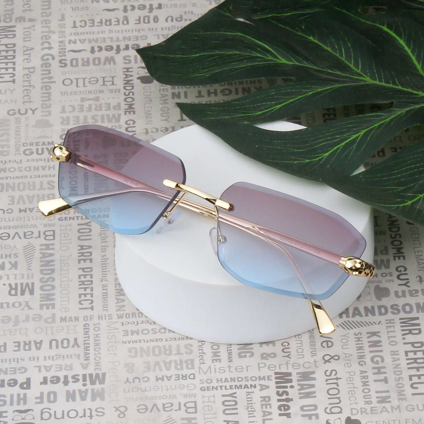VALENCIA | DIAMOND CUT RIMLESS SUNGLASSES IN METAL (IN 4 COLOURS)