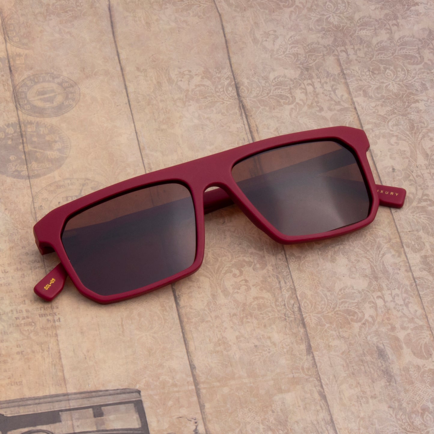 SUN-LUCAS UNISEX SQUARE ACETATE SUNGLASSES WITH POLARIZED LENS (IN 6 COLORS)