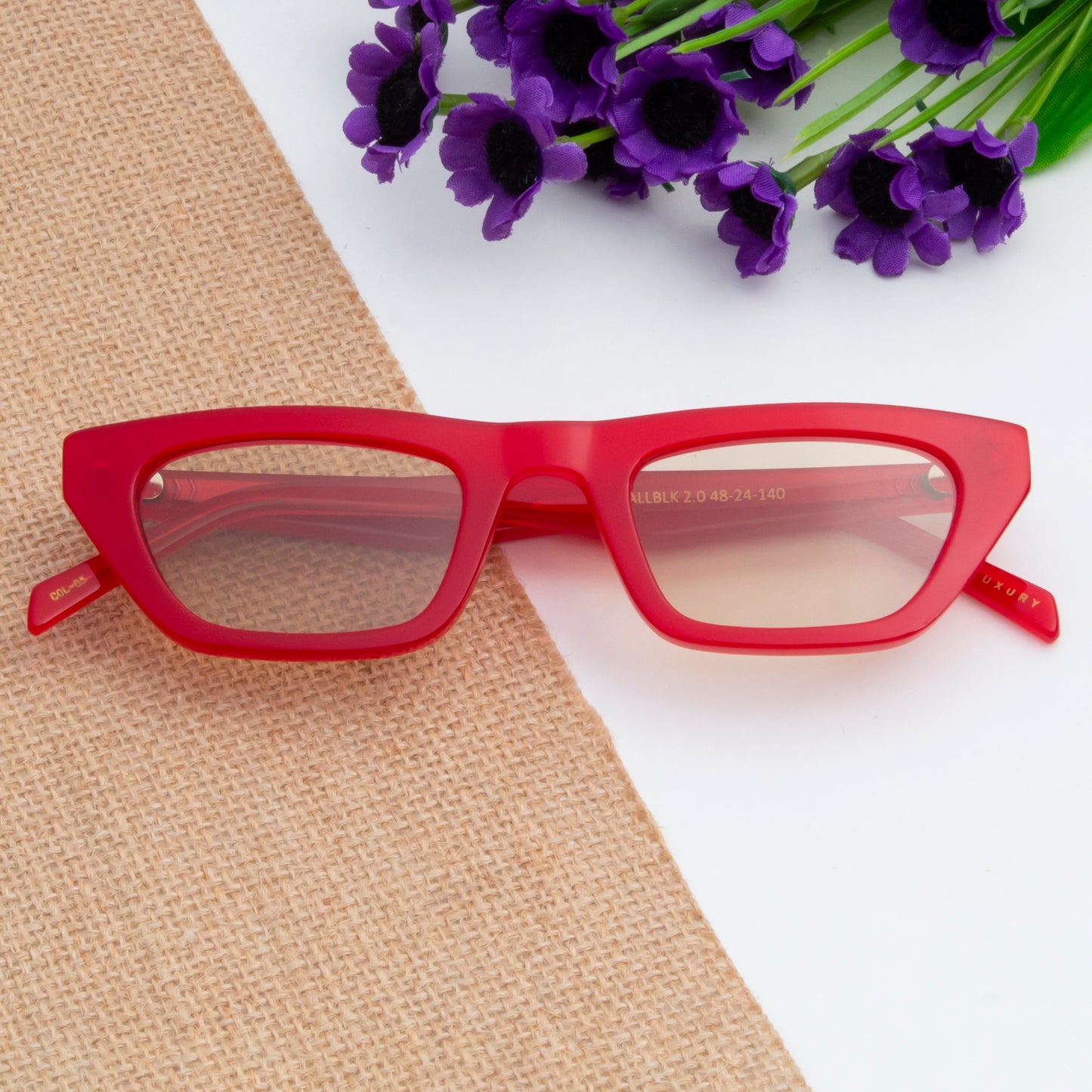 SUN-ALLBLK2.0 UNISEX CAT-EYE ACETATE SUNGLASSES WITH POLARIZED LENS (IN 6 COLORS)