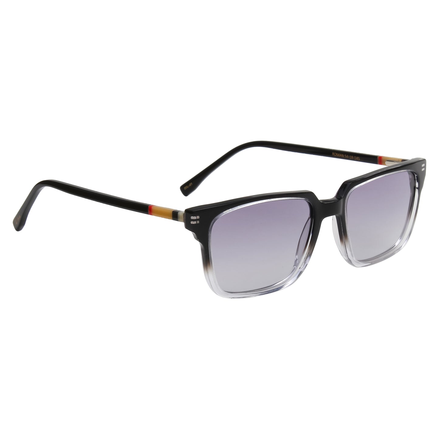 SUN-ROMAN UNISEX SQUARE ACETATE SUNGLASSES WITH POLARIZED LENS (IN 6 COLORS)