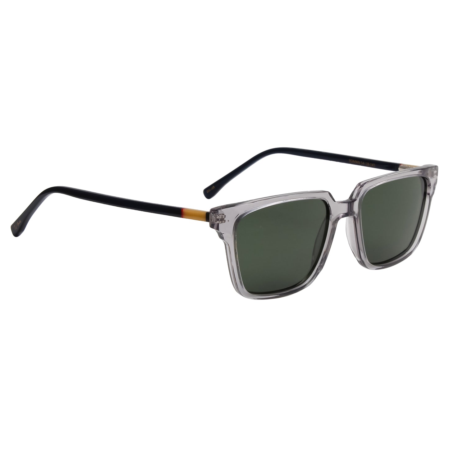 SUN-ROMAN UNISEX SQUARE ACETATE SUNGLASSES WITH POLARIZED LENS (IN 6 COLORS)
