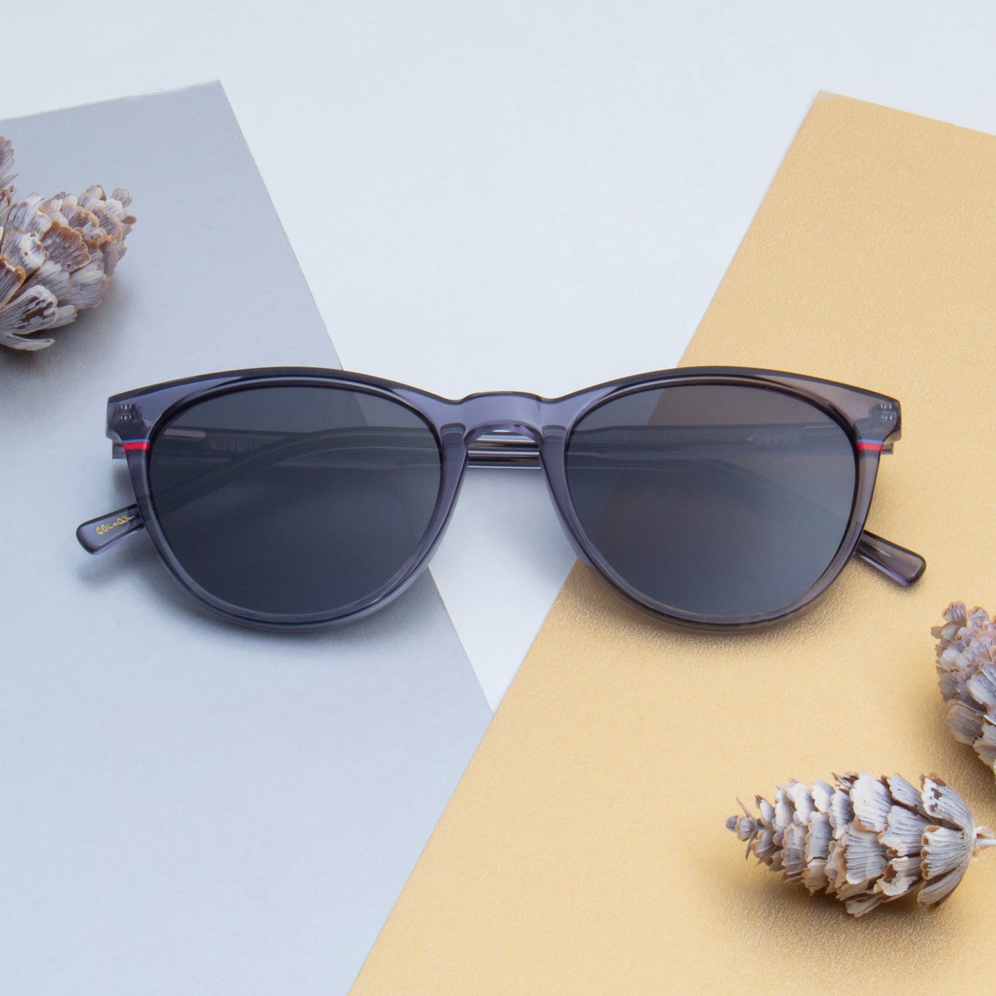 SUN-SHERYL2 UNISEX ROUND ACETATE SUNGLASSES WITH POLARIZED LENS (IN 6 COLORS)