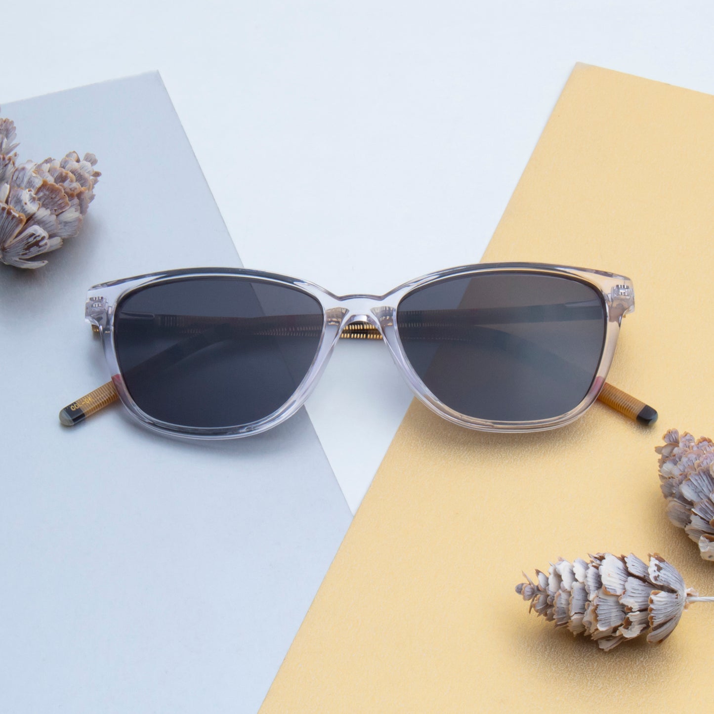 SUN-JULIA2 UNISEX SQUARE ACETATE SUNGLASSES WITH POLARIZED LENS (IN 5 COLORS)