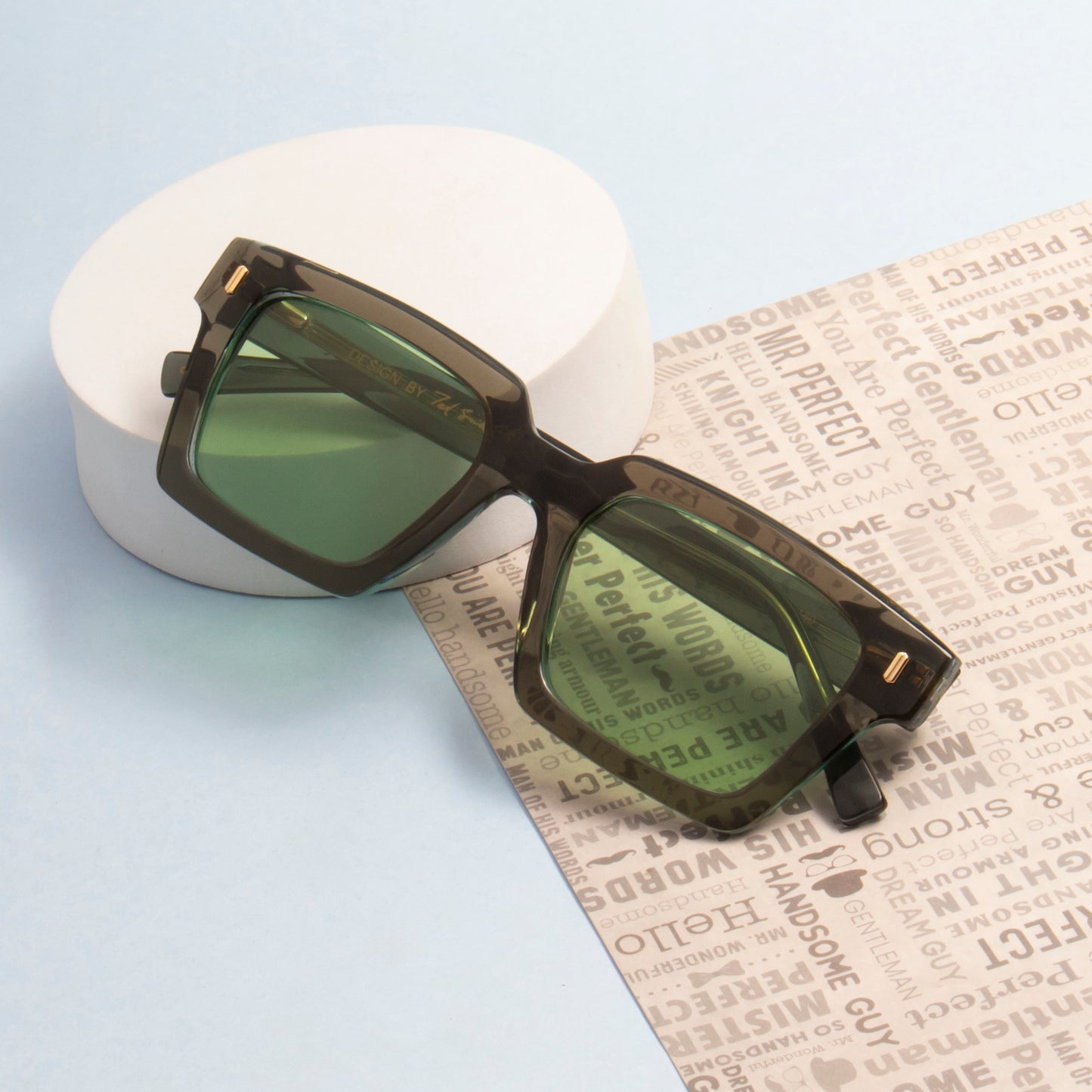 SUN-GRAHAM2 UNISEX SQUARE ACETATE SUNGLASSES WITH POLARIZED LENS (IN 6 COLORS)