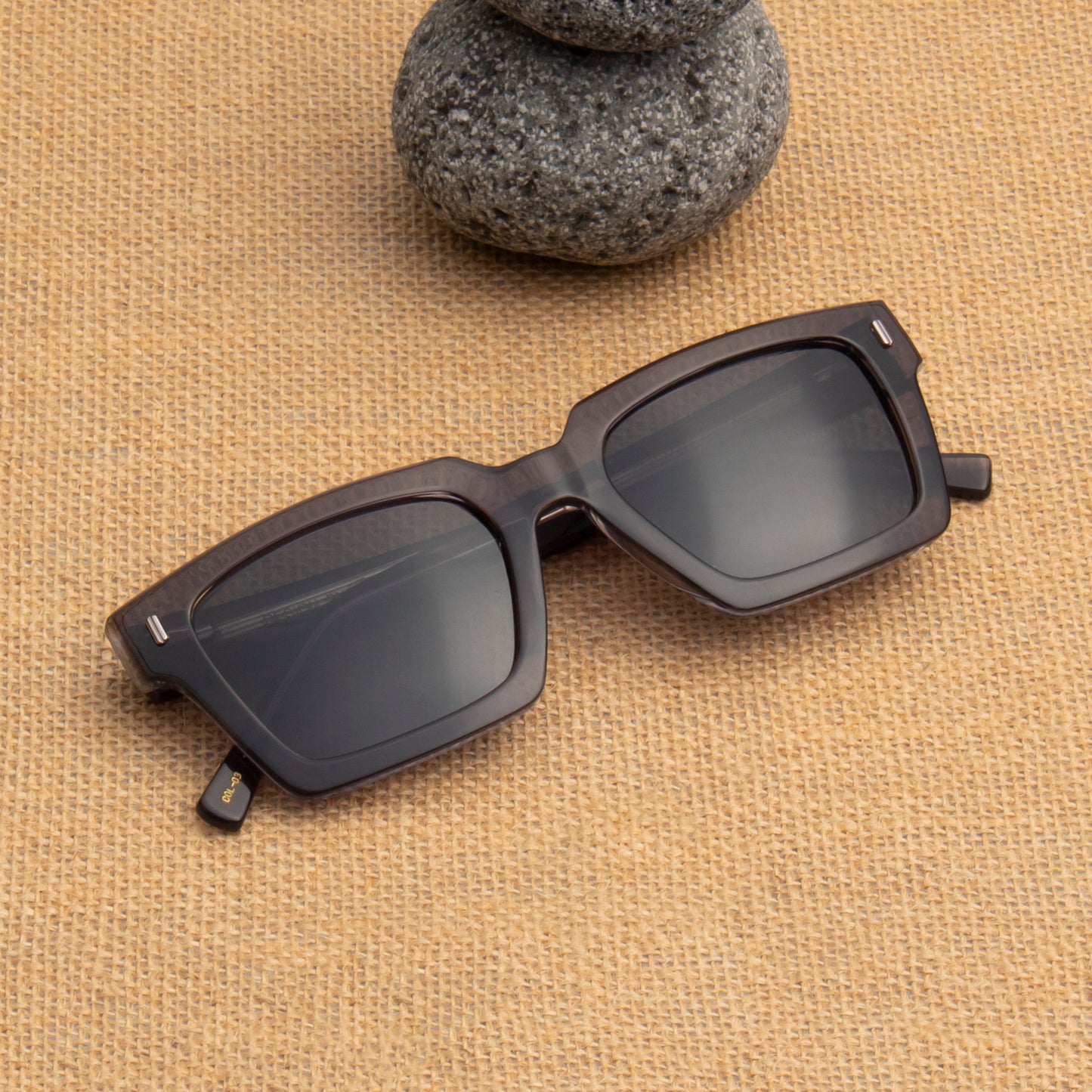SUN-GRAHAM2 UNISEX SQUARE ACETATE SUNGLASSES WITH POLARIZED LENS (IN 6 COLORS)