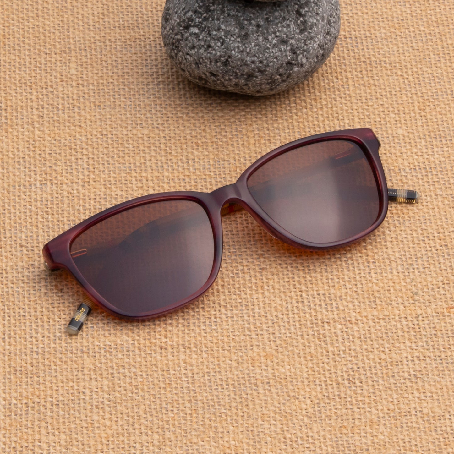 SUN-JULIA2 UNISEX SQUARE ACETATE SUNGLASSES WITH POLARIZED LENS (IN 5 COLORS)
