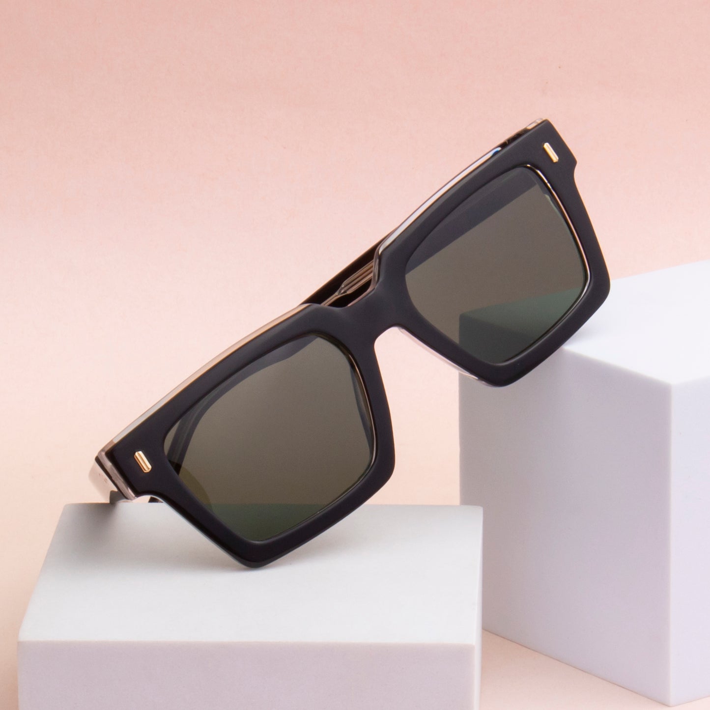SUN-GRAHAM2 UNISEX SQUARE ACETATE SUNGLASSES WITH POLARIZED LENS (IN 6 COLORS)