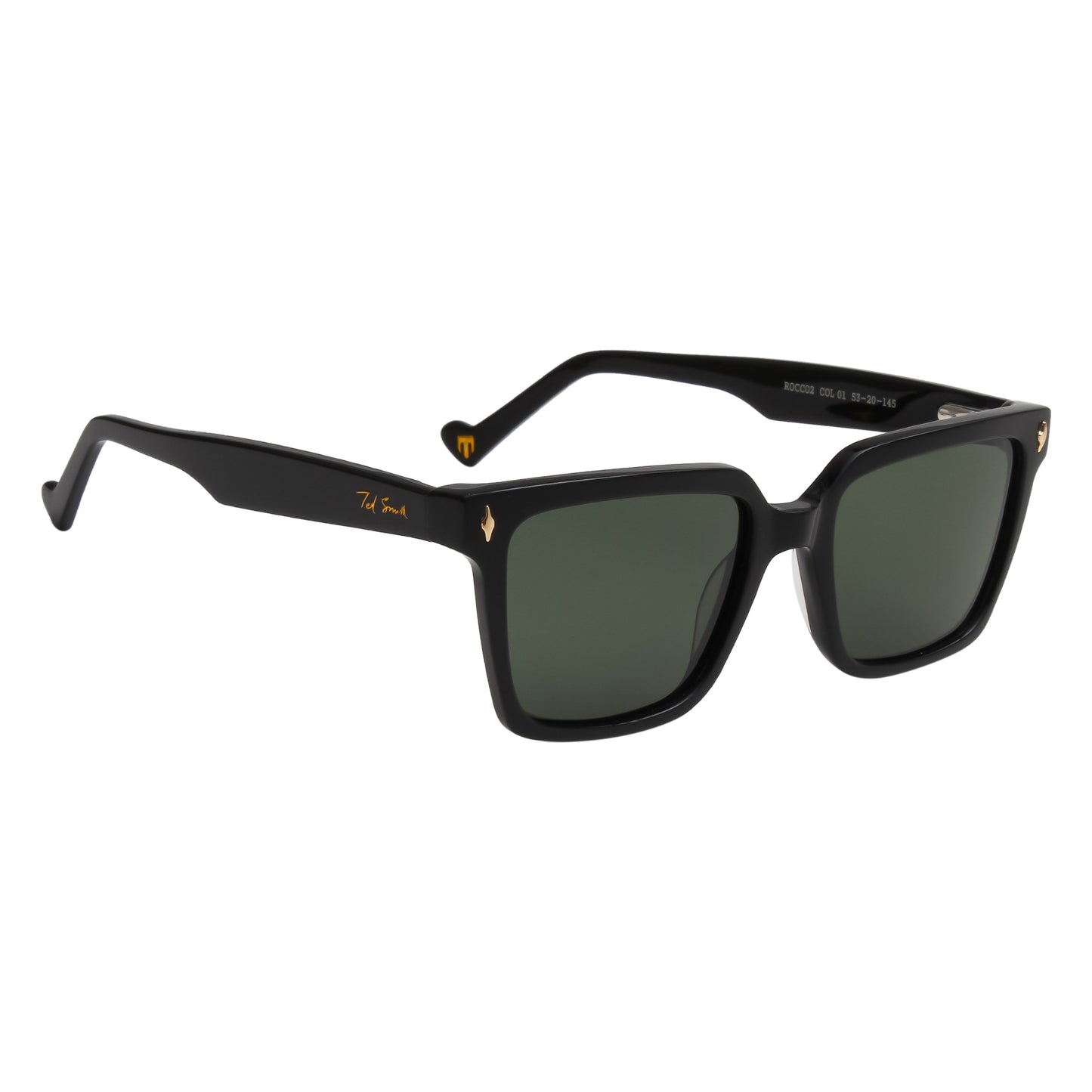 SUN-ROCCO2 UNISEX SQUARE ACETATE SUNGLASSES WITH POLARIZED LENS BY TED SMITH (IN 5 COLORS)