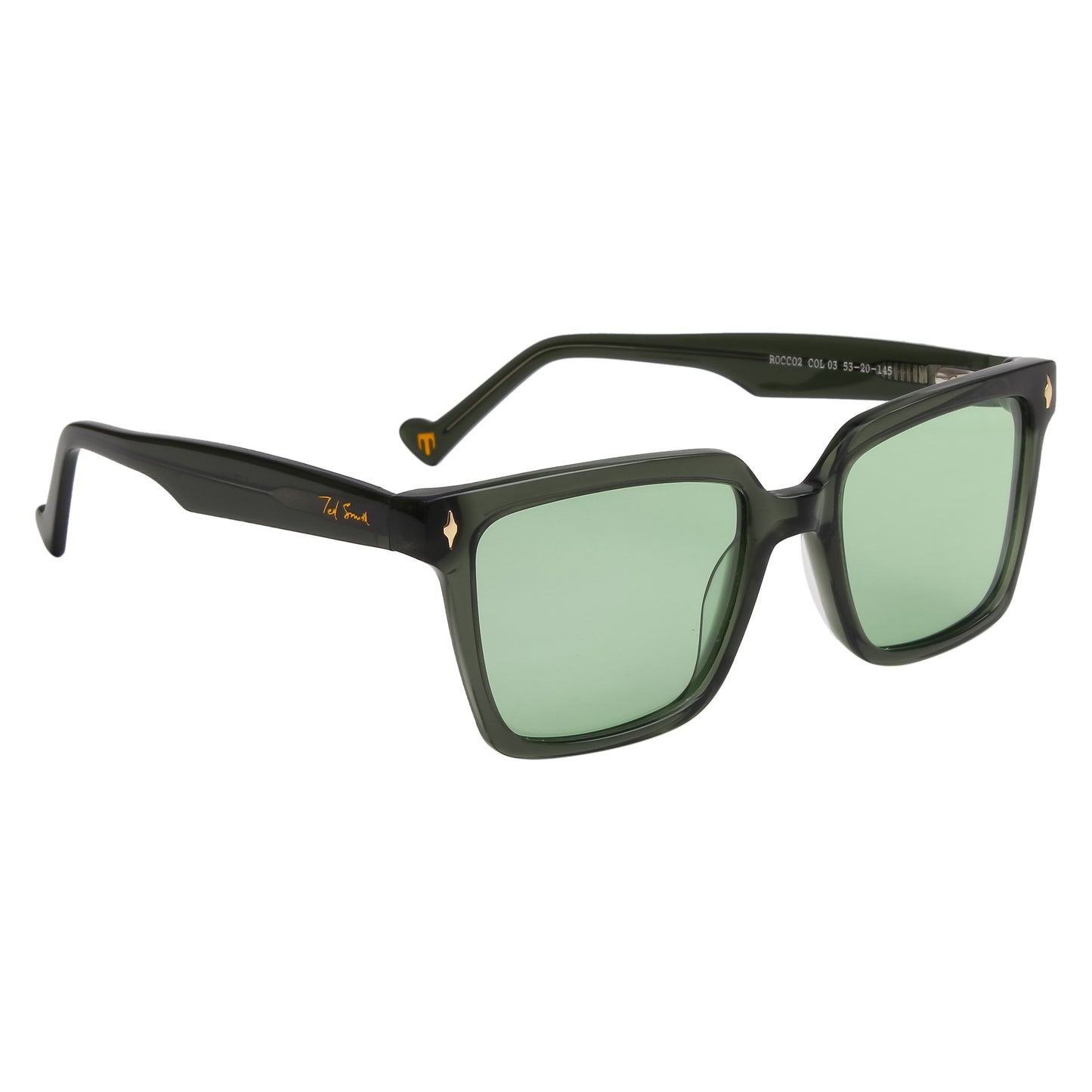 SUN-ROCCO2 UNISEX SQUARE ACETATE SUNGLASSES WITH POLARIZED LENS BY TED SMITH (IN 5 COLORS)