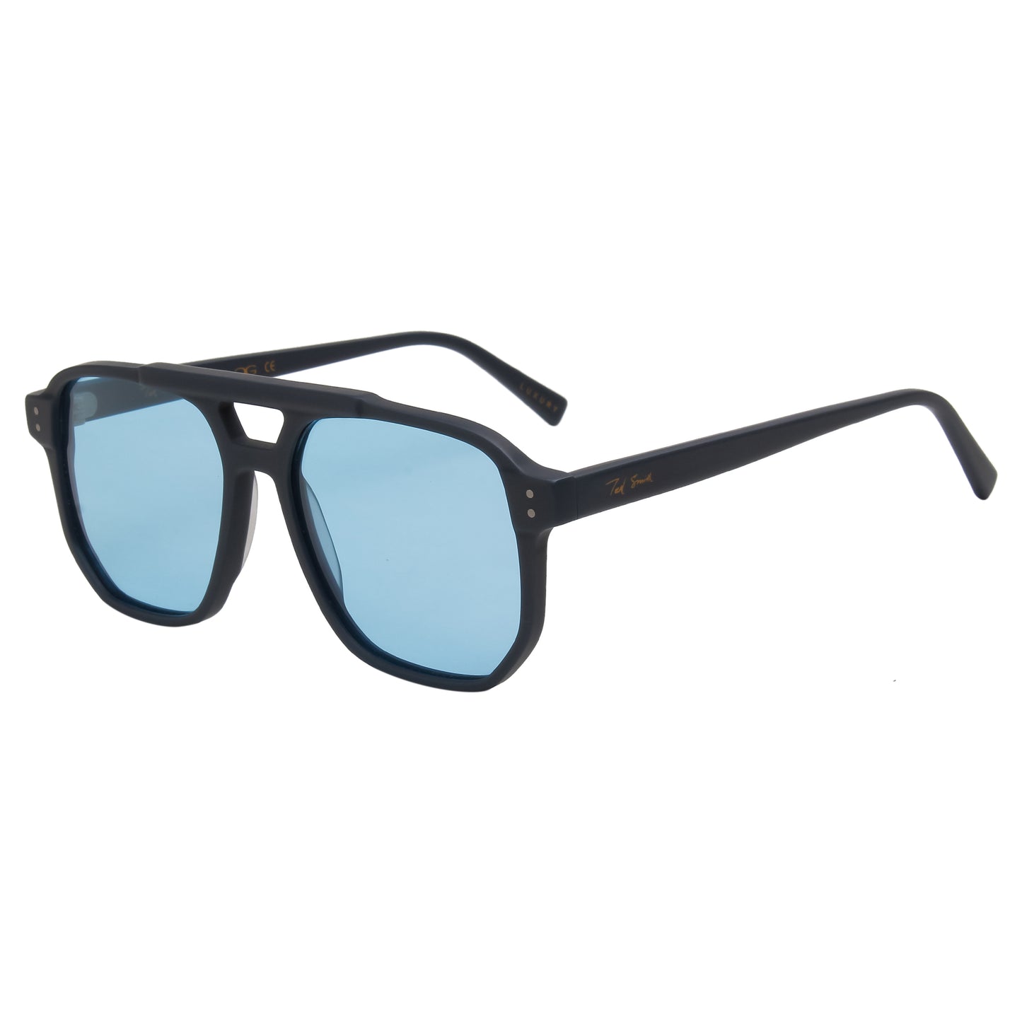 SUN-TURBINE 2.0 UNISEX AVIATOR ACETATE SUNGLASSES WITH POLARIZED LENS BY TED SMITH (IN 4 COLORS)