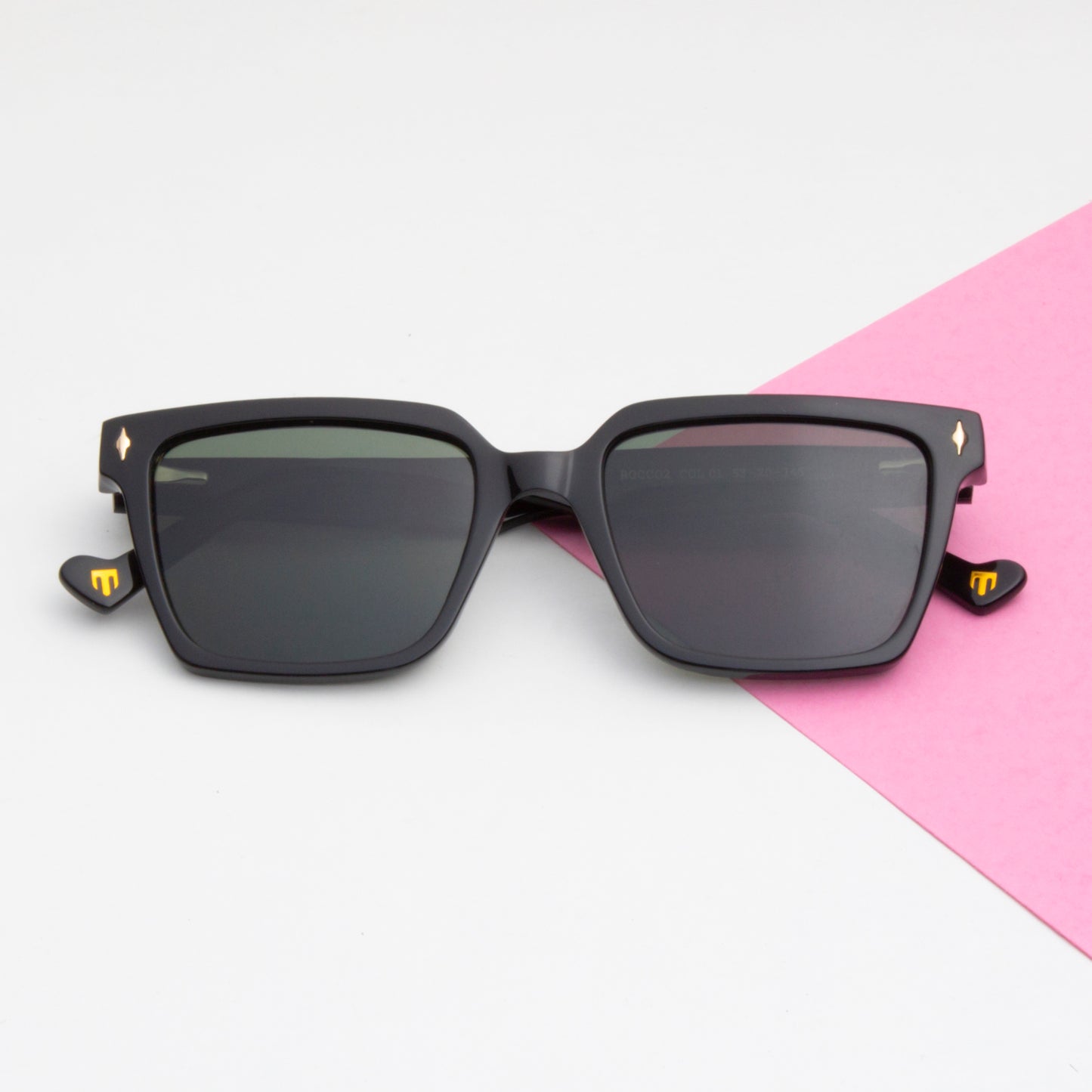 SUN-ROCCO2 UNISEX SQUARE ACETATE SUNGLASSES WITH POLARIZED LENS BY TED SMITH (IN 5 COLORS)
