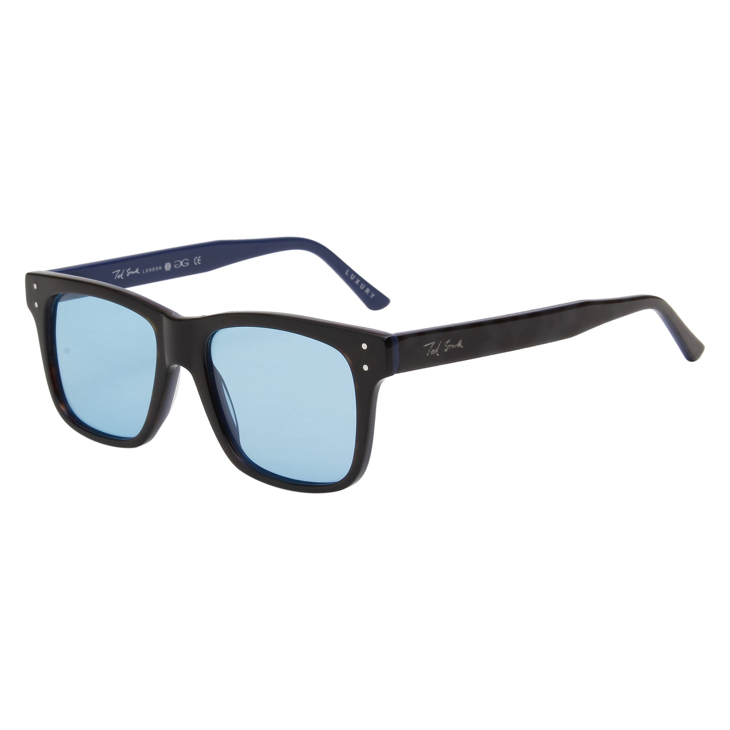 SUN-HESTON UNISEX SQUARE ACETATE SUNGLASSES WITH POLARIZED LENS BY TED SMITH (IN 5 COLORS)