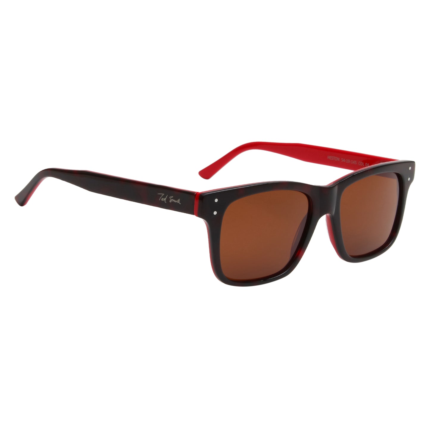 SUN-HESTON UNISEX SQUARE ACETATE SUNGLASSES WITH POLARIZED LENS BY TED SMITH (IN 5 COLORS)