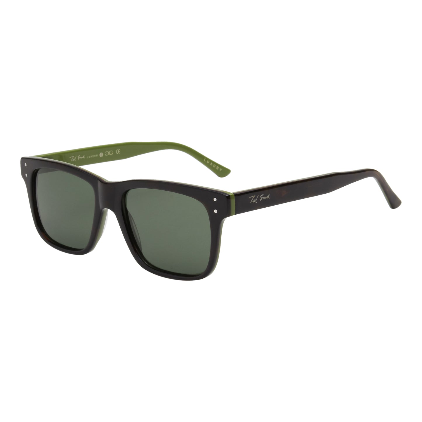 SUN-HESTON UNISEX SQUARE ACETATE SUNGLASSES WITH POLARIZED LENS BY TED SMITH (IN 5 COLORS)
