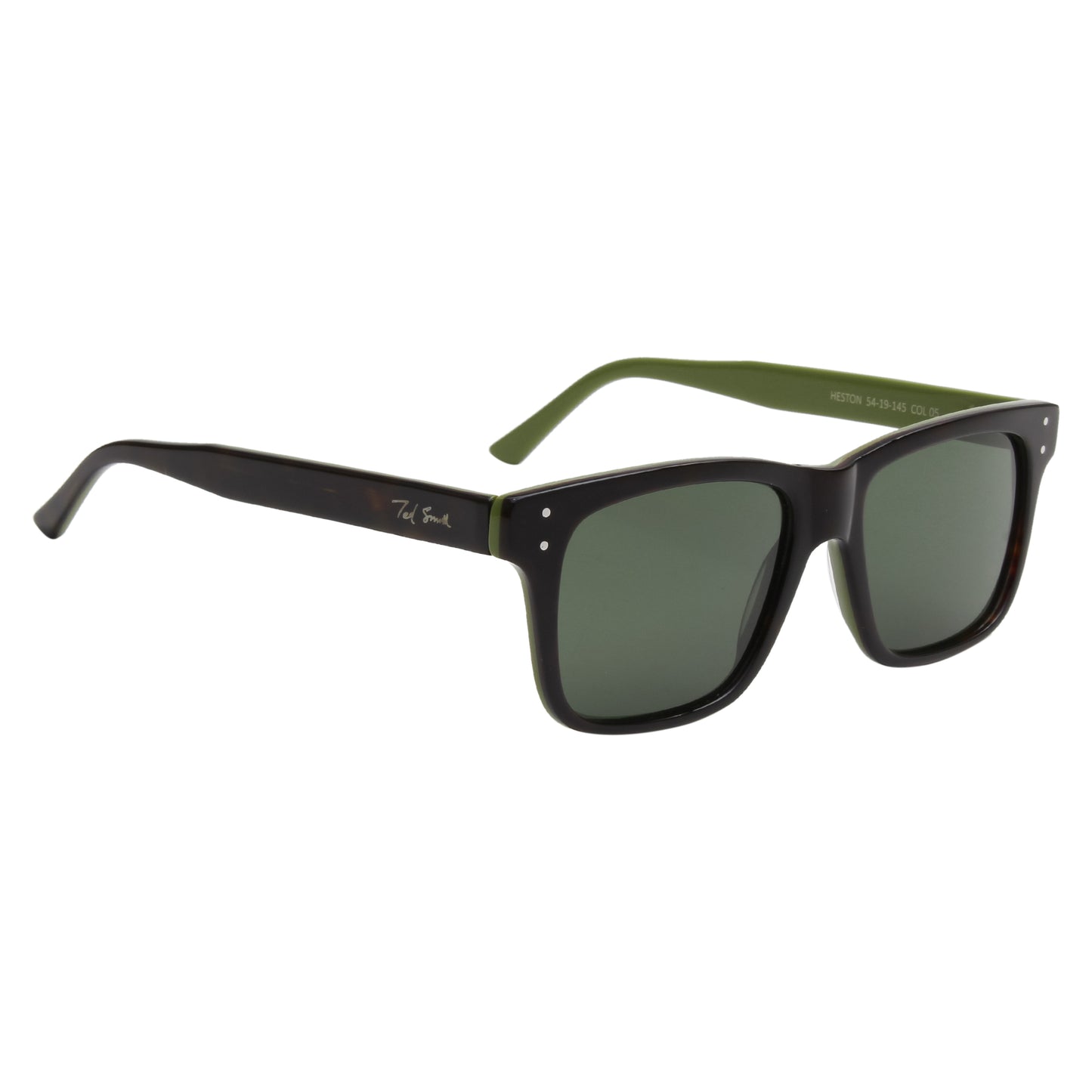 SUN-HESTON UNISEX SQUARE ACETATE SUNGLASSES WITH POLARIZED LENS BY TED SMITH (IN 5 COLORS)