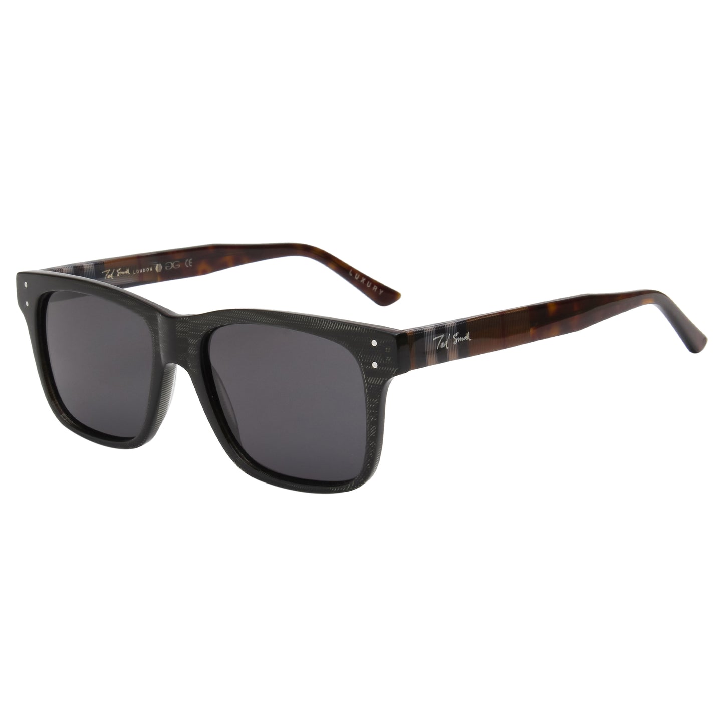 SUN-HESTON UNISEX SQUARE ACETATE SUNGLASSES WITH POLARIZED LENS BY TED SMITH (IN 5 COLORS)