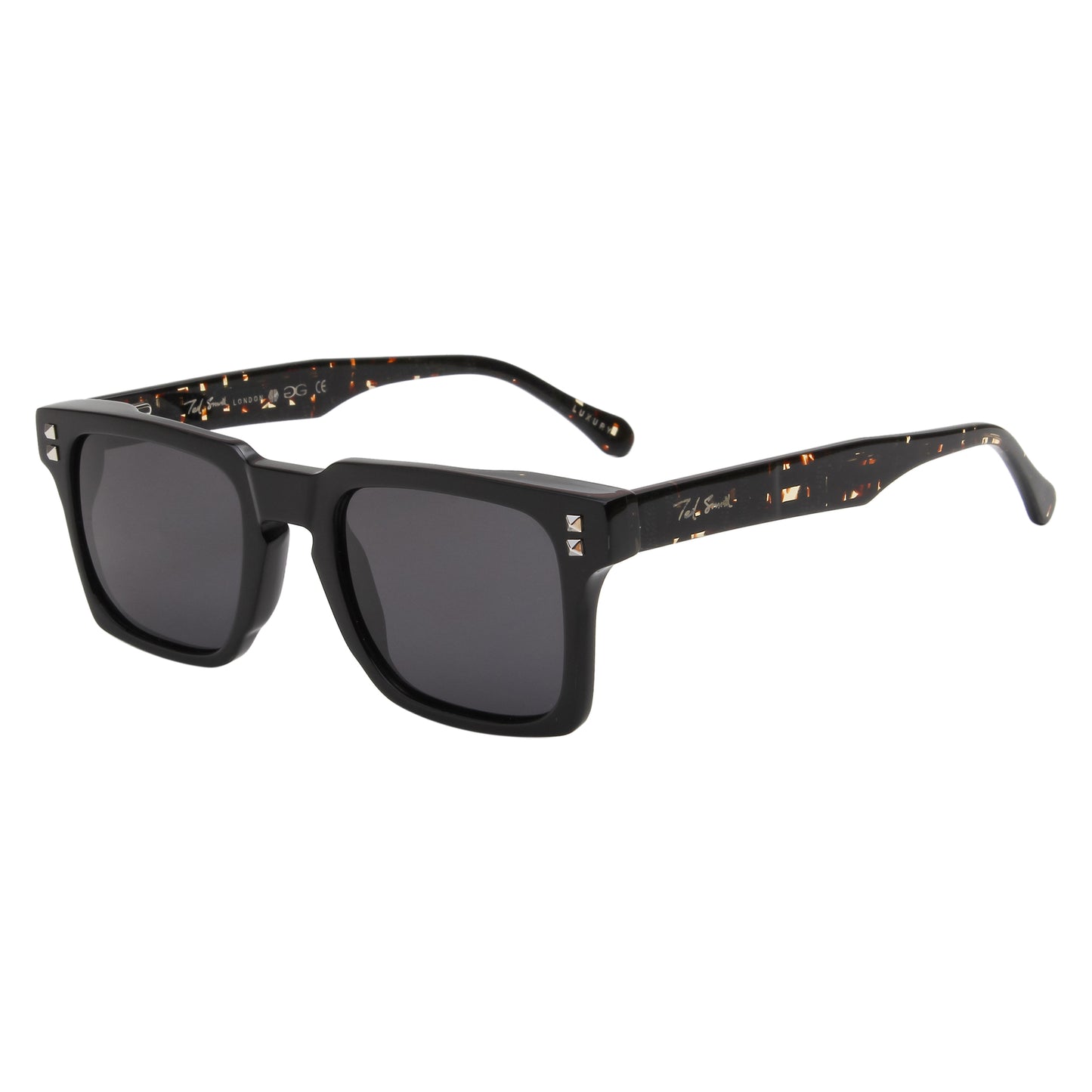 SUN-ALICE UNISEX SQUARE ACETATE SUNGLASSES WITH POLARIZED LENS BY TED SMITH (IN 4 COLORS)