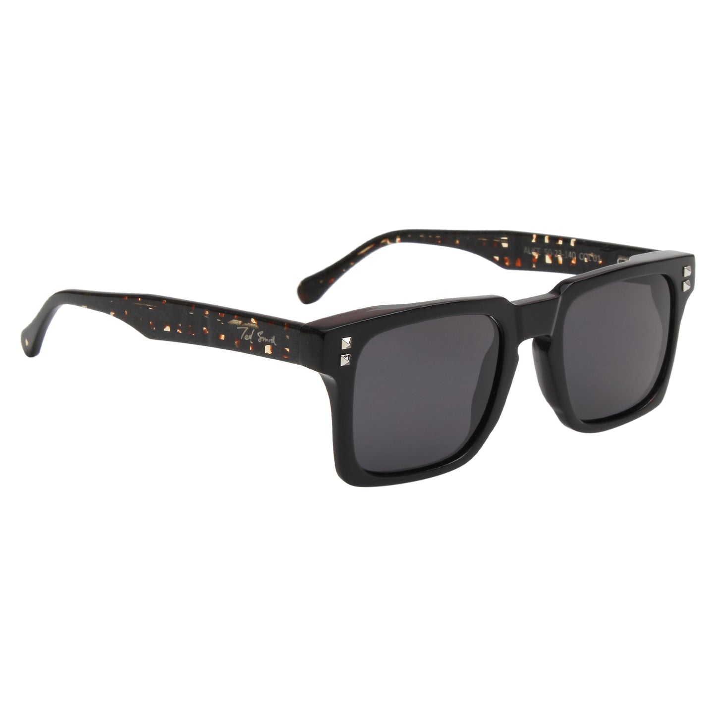 SUN-ALICE UNISEX SQUARE ACETATE SUNGLASSES WITH POLARIZED LENS BY TED SMITH (IN 4 COLORS)
