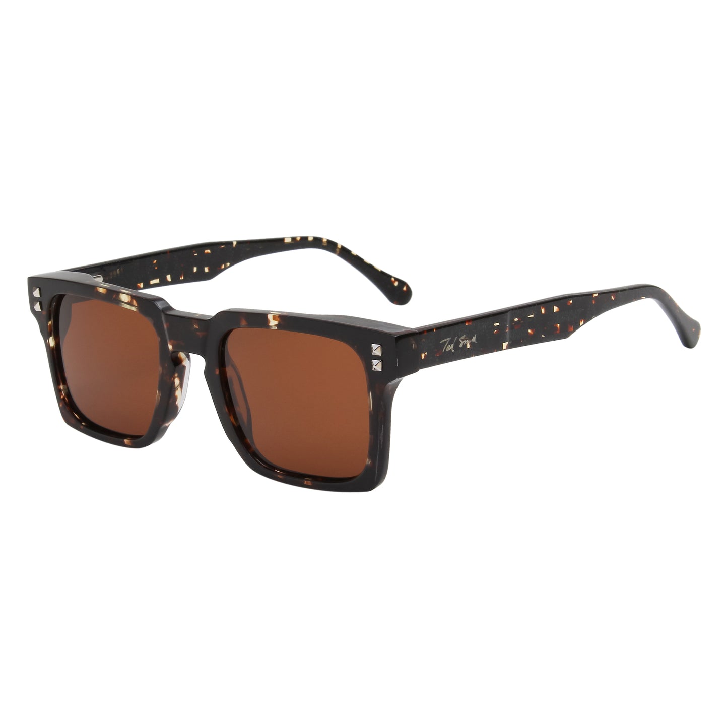 SUN-ALICE UNISEX SQUARE ACETATE SUNGLASSES WITH POLARIZED LENS BY TED SMITH (IN 4 COLORS)