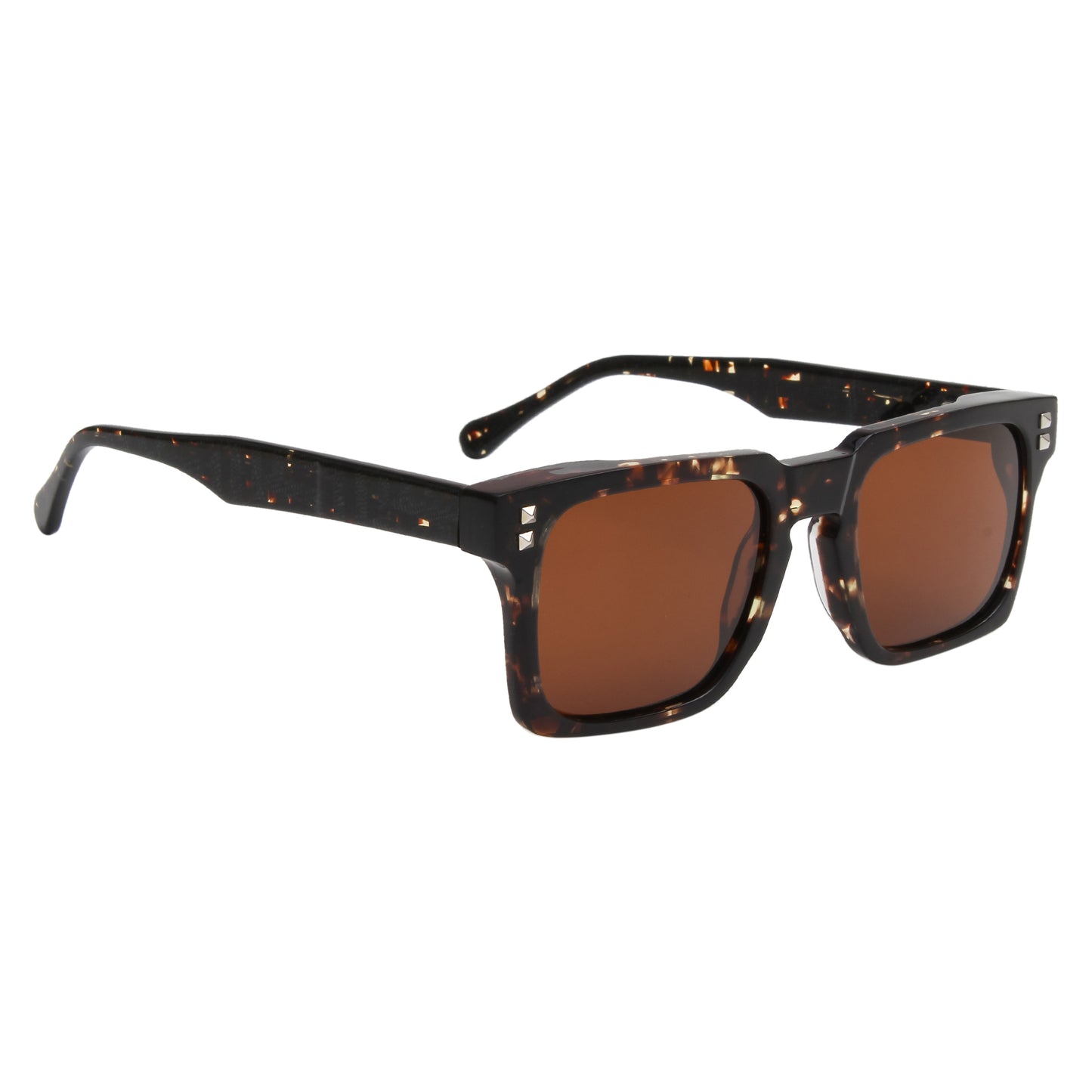 SUN-ALICE UNISEX SQUARE ACETATE SUNGLASSES WITH POLARIZED LENS BY TED SMITH (IN 4 COLORS)
