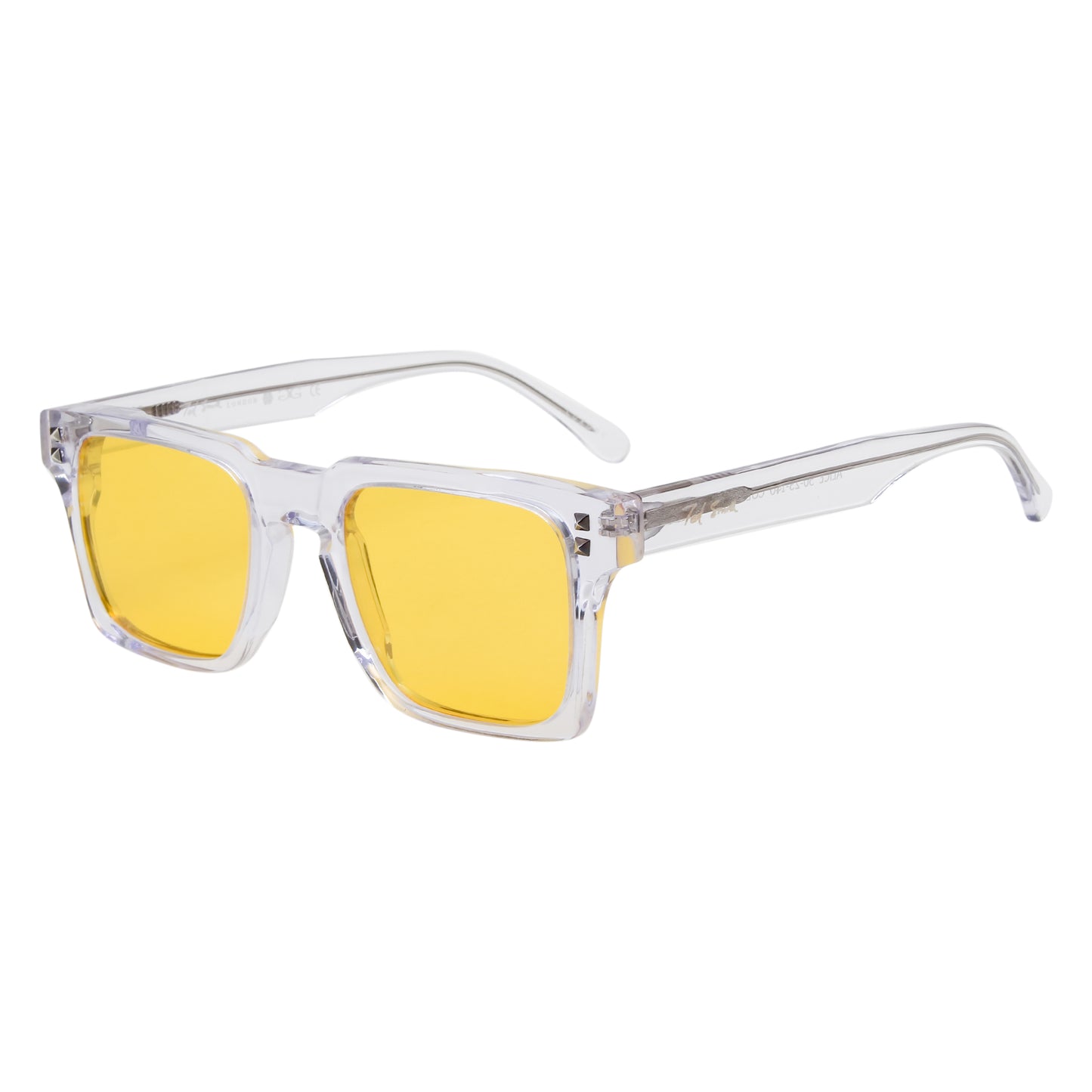 SUN-ALICE UNISEX SQUARE ACETATE SUNGLASSES WITH POLARIZED LENS BY TED SMITH (IN 4 COLORS)