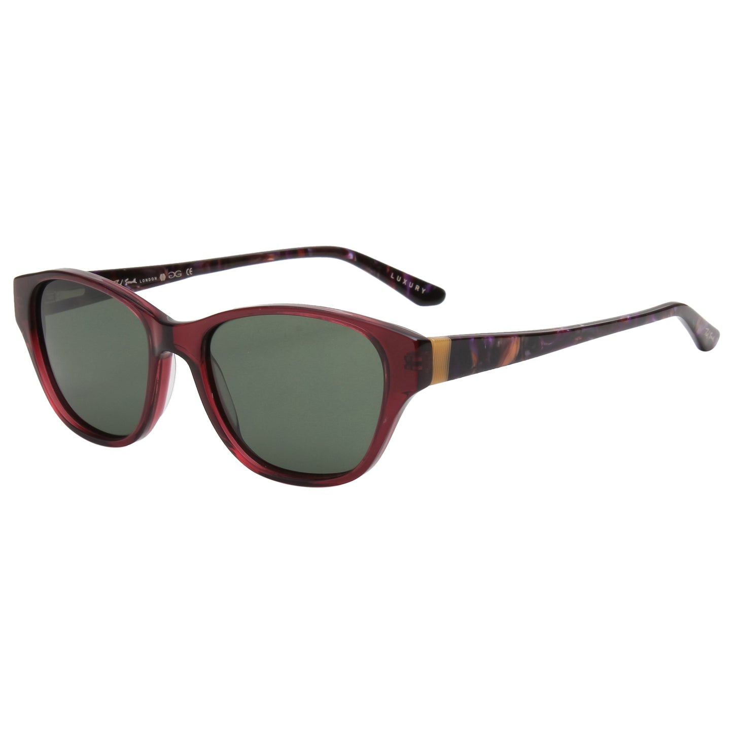 SUN-KRISTEN WOMEN CAT EYE ACETATE SUNGLASSES WITH POLARIZED LENS BY TED SMITH (IN 6 COLORS)