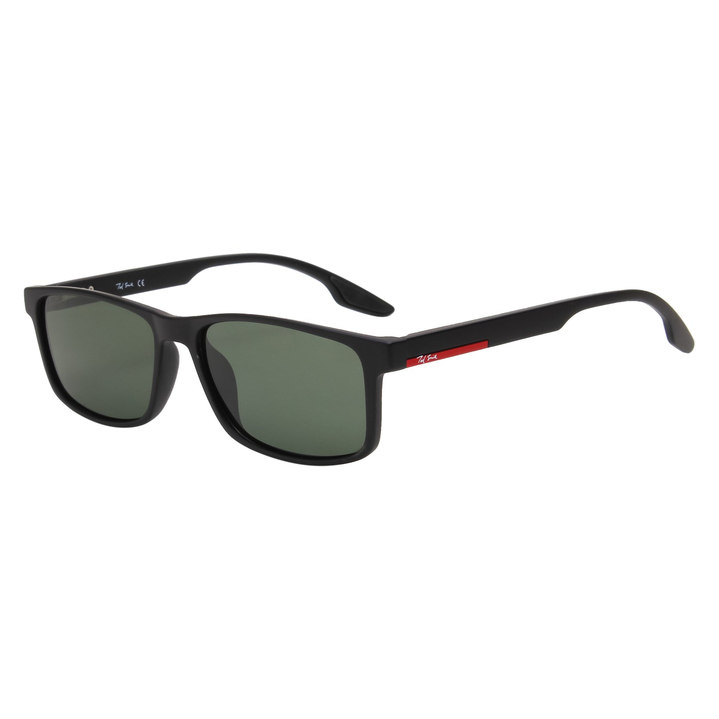 SUN-GYM-X UNISEX RECTANGULAR TR90 SUNGLASSES WITH POLARIZED LENS BY TED SMITH (IN 4 COLORS)