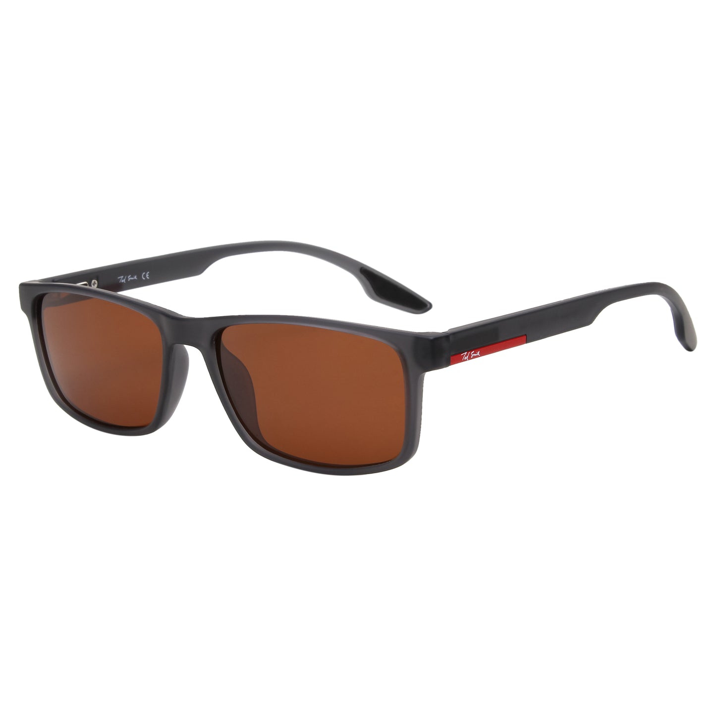 SUN-GYM-X UNISEX RECTANGULAR TR90 SUNGLASSES WITH POLARIZED LENS BY TED SMITH (IN 4 COLORS)