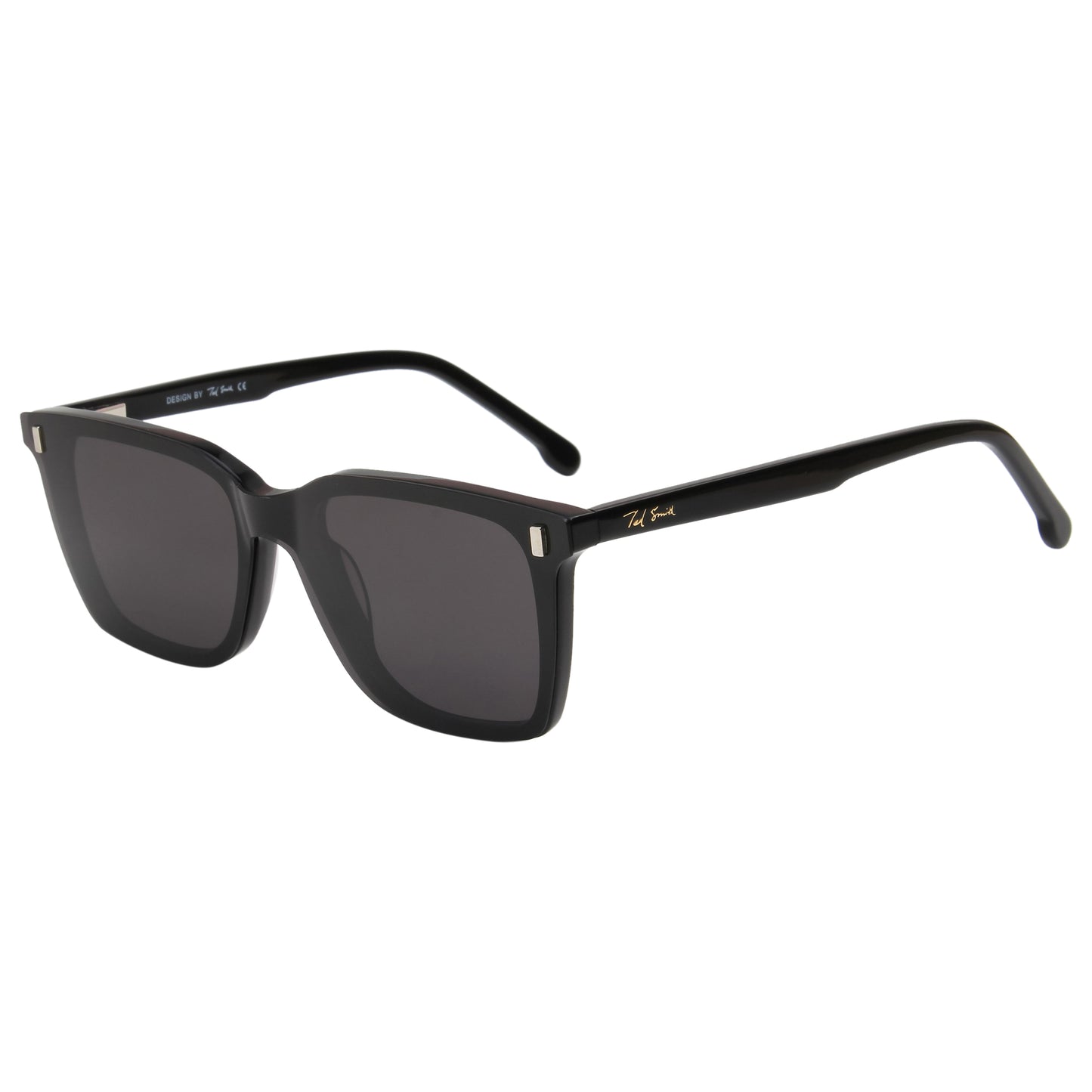 ALEC UNISEX WAYFARER ACETATE CLIPON SUNGLASSES WITH POLARIZED LENS BY TED SMITH (IN 3 COLORS)