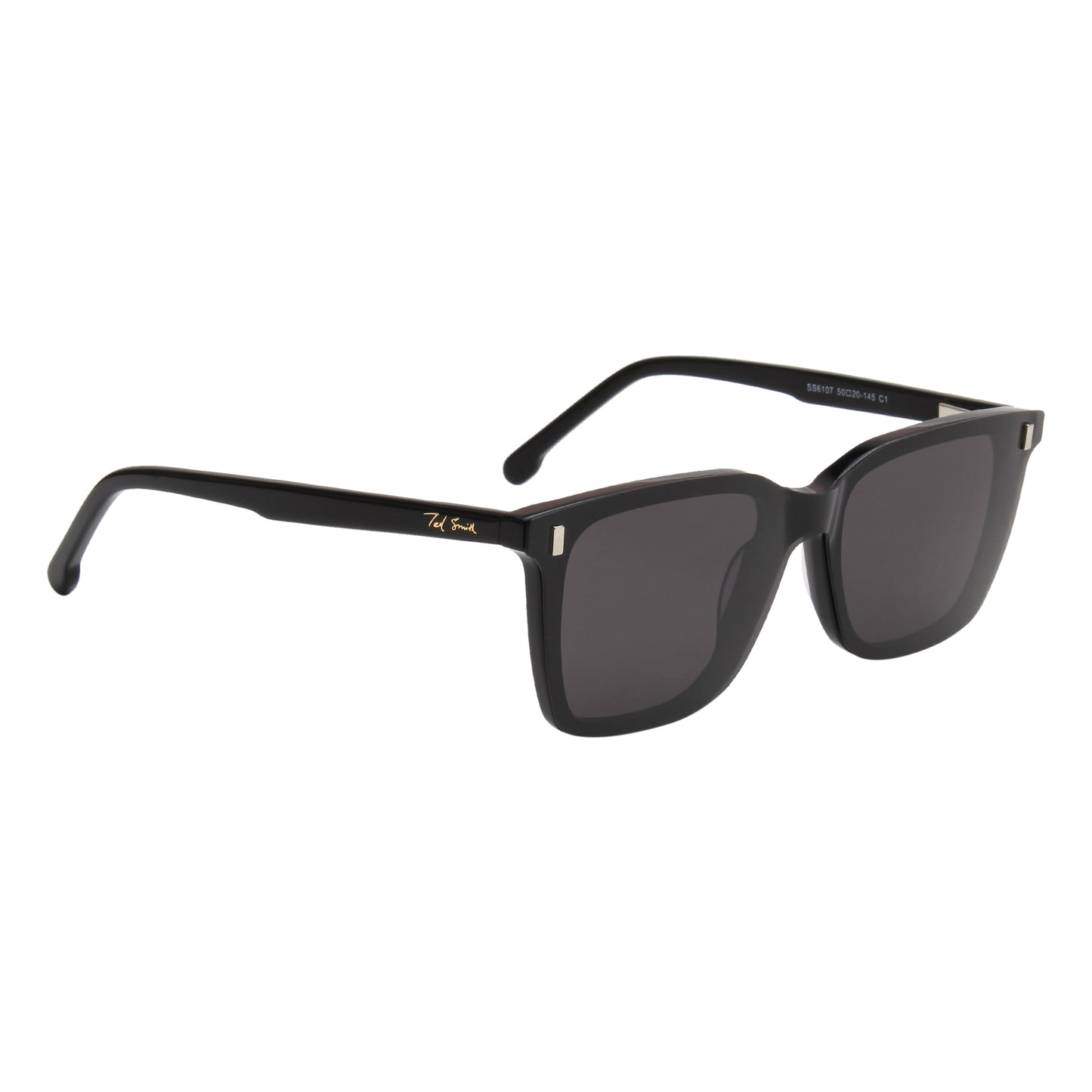 ALEC UNISEX WAYFARER ACETATE CLIPON SUNGLASSES WITH POLARIZED LENS BY TED SMITH (IN 3 COLORS)